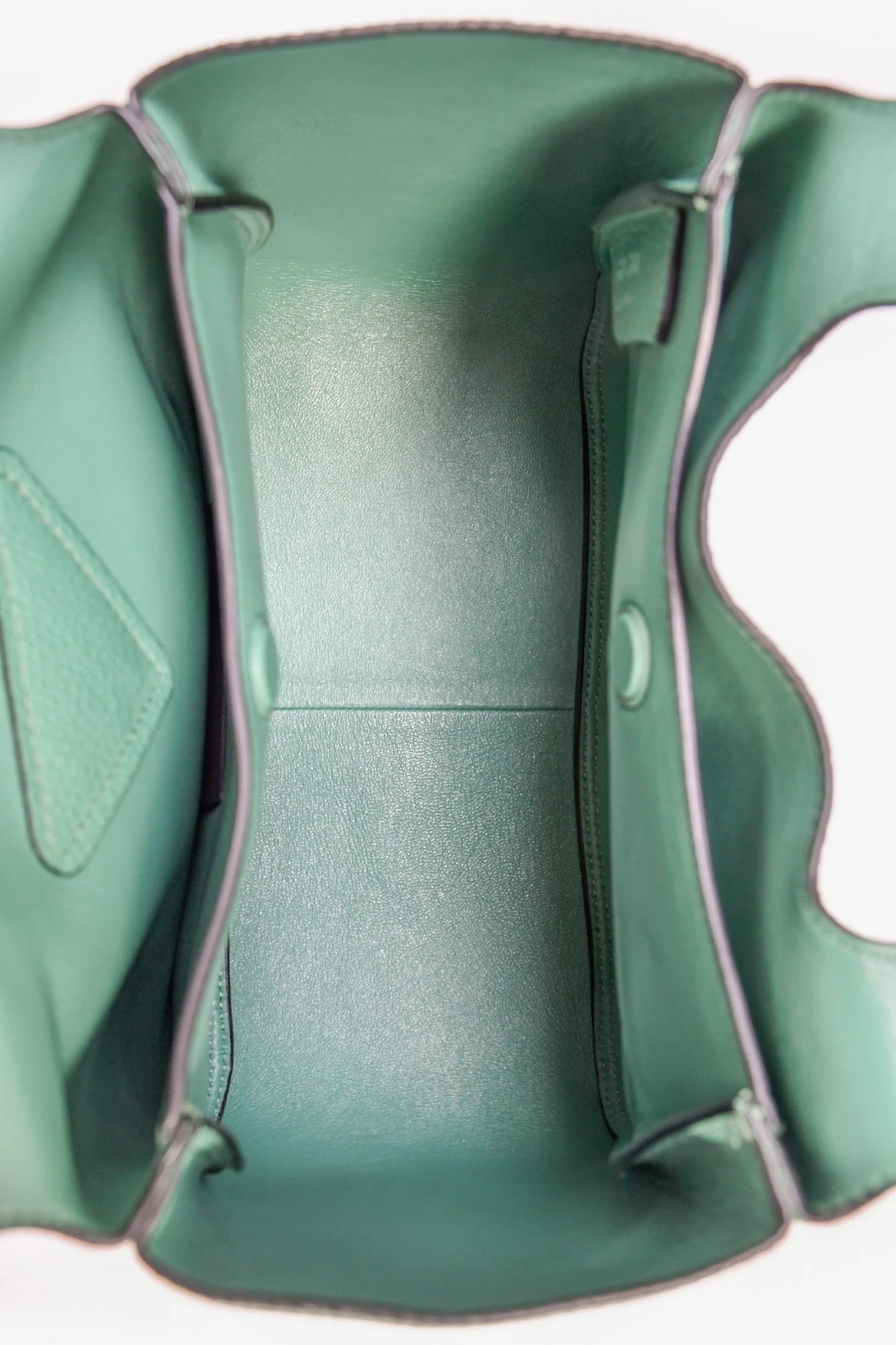 Prada Teal Leather 'Dynamique' Medium Tote Bag - Image 6