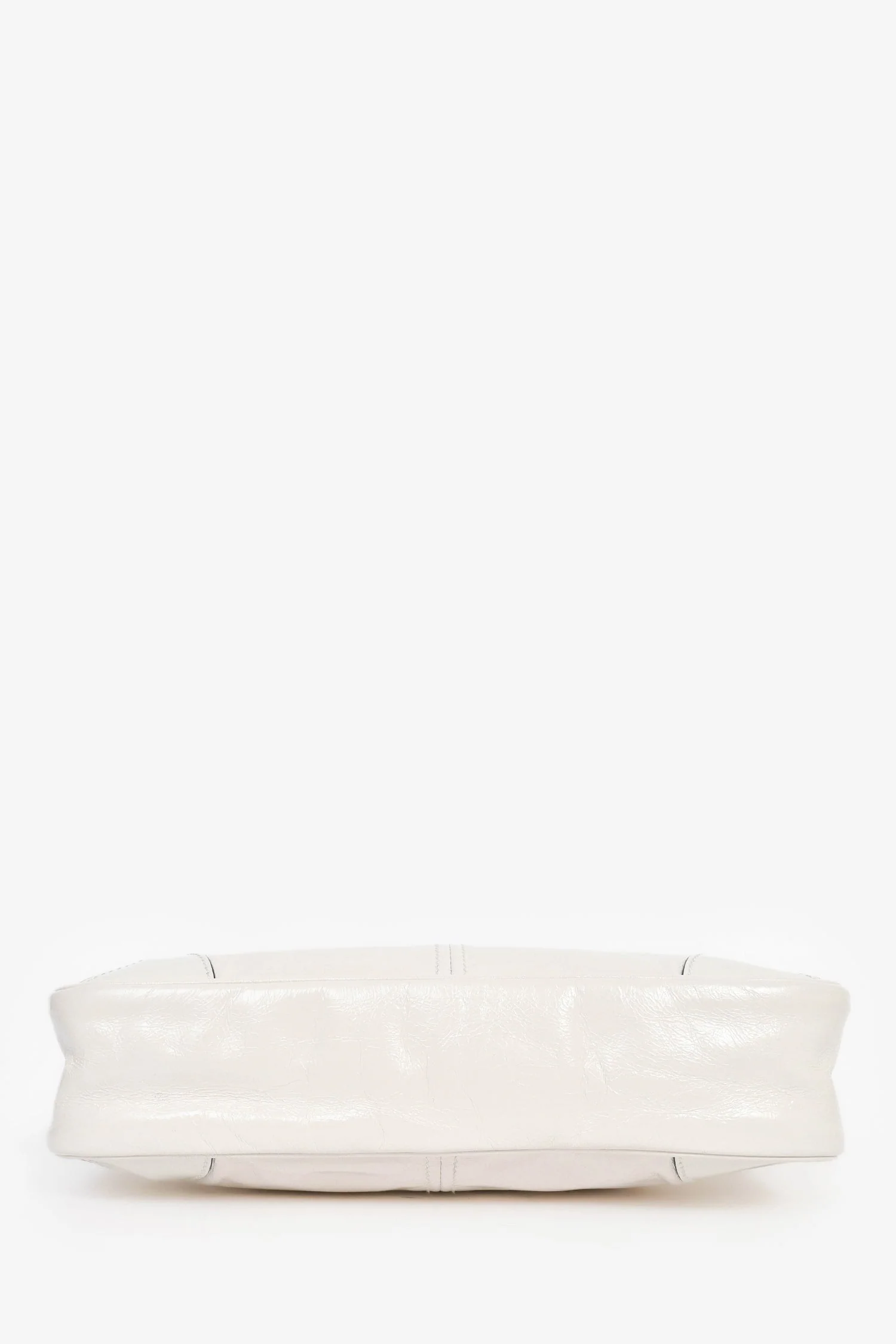 Prada White Leather 'Re-Edition 2002' Medium Shoulder Bag With Chain - Image 5
