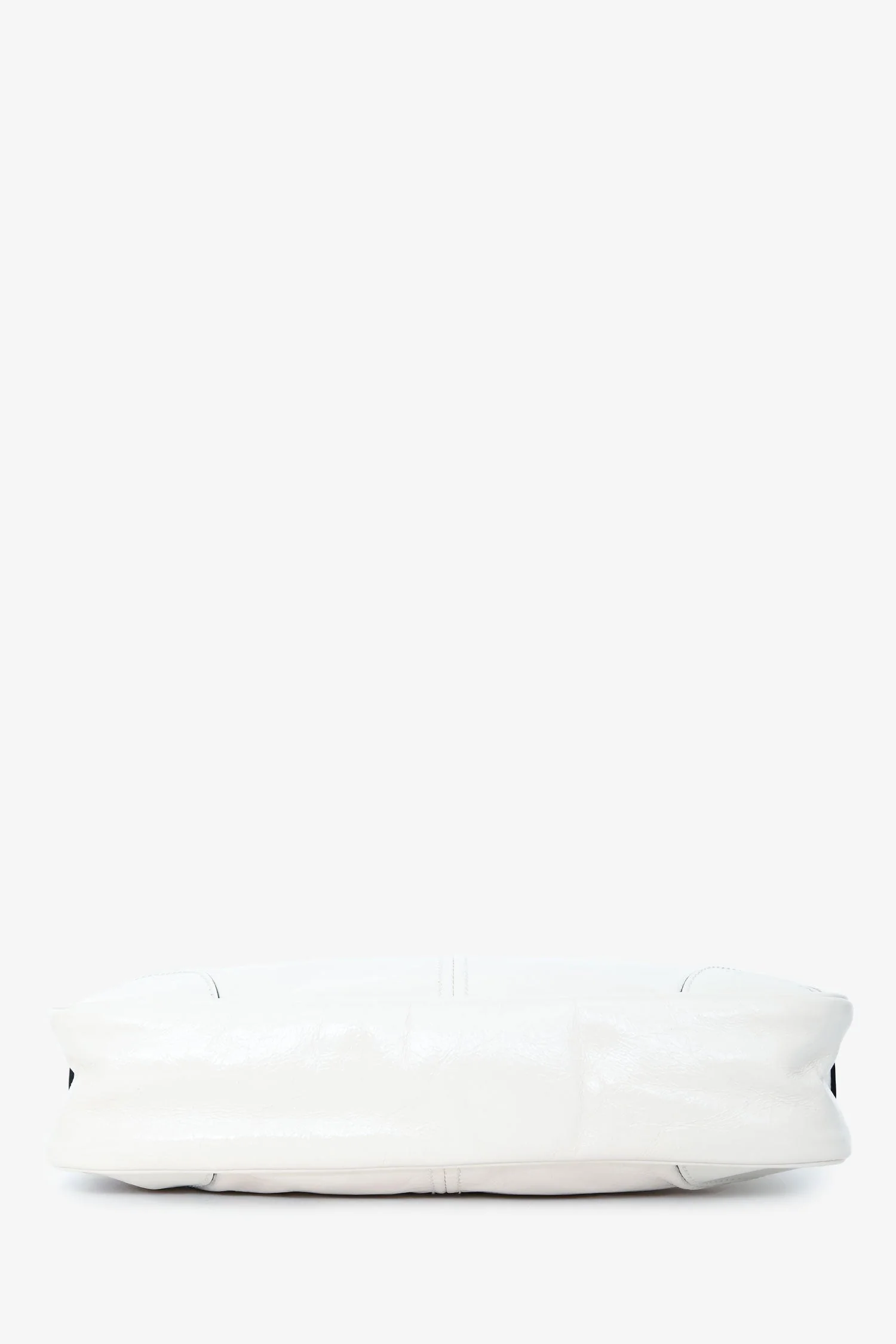 Prada White Leather 'Re-Edition 2002' Medium Shoulder Bag with Chain - Image 5