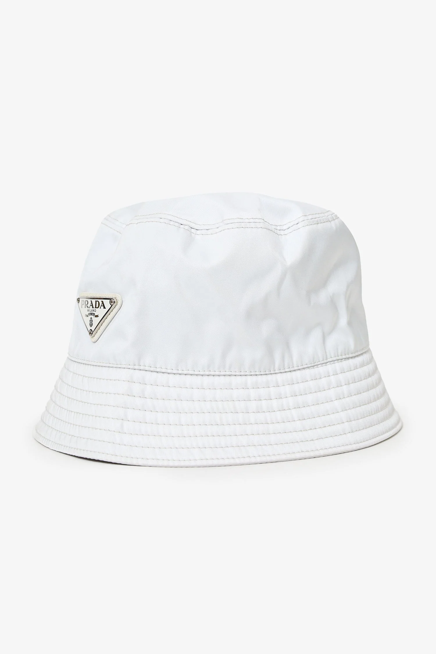 Prada White Nylon Bucket Hat Size S - Image 2