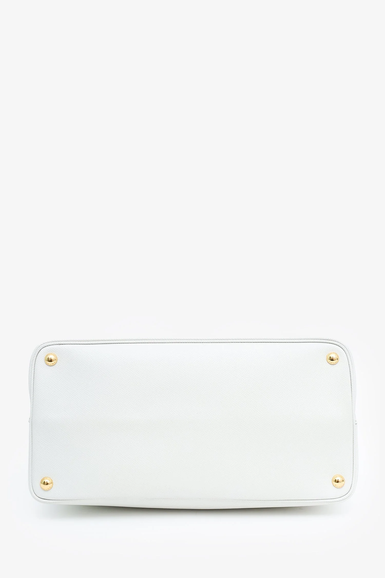 Prada White Saffiano Cuir Large Double Bag - Image 5