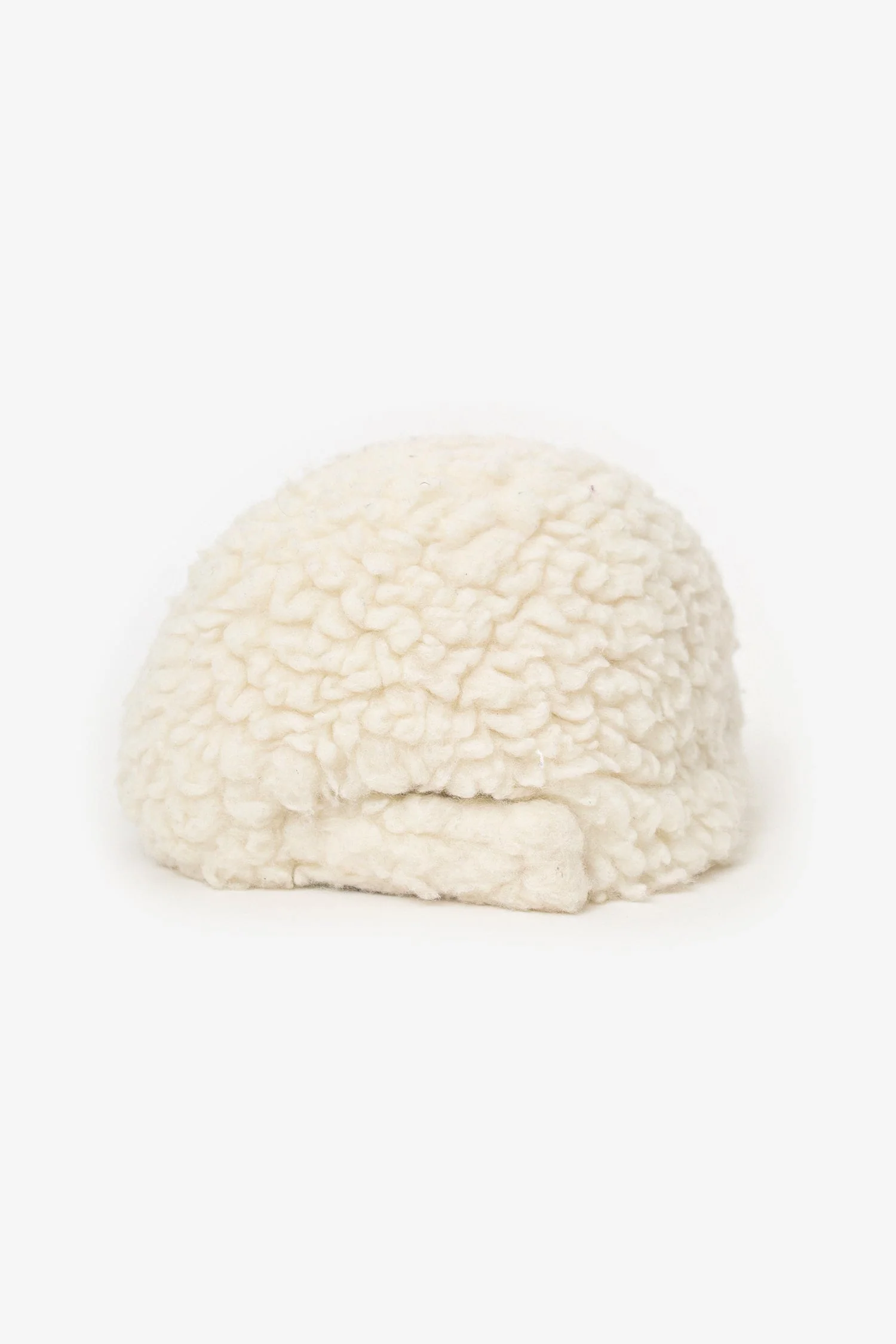 Prada White Wool Teddy Baseball Cap Size L - Image 4