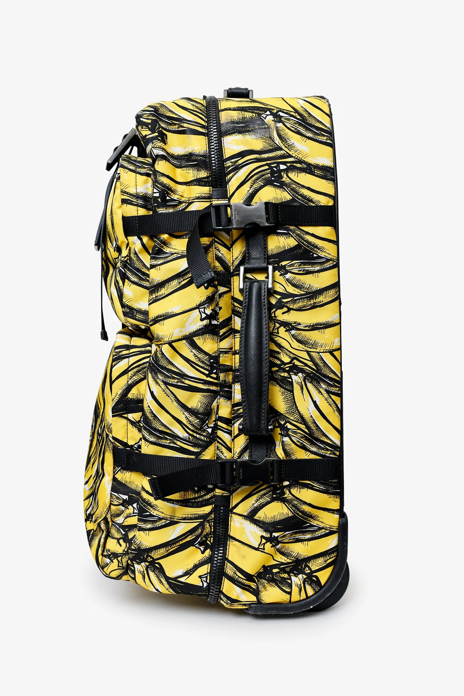 Prada Yellow/Black Banana Print Cabin Trolley - Image 4
