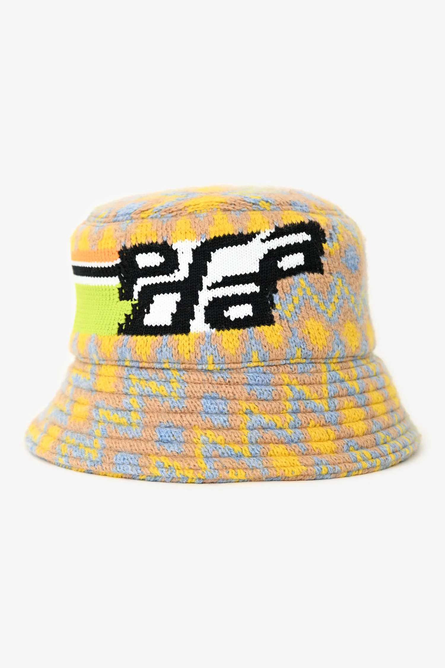 Prada Yellow/Multicolour Wool Bucket Hat Size S