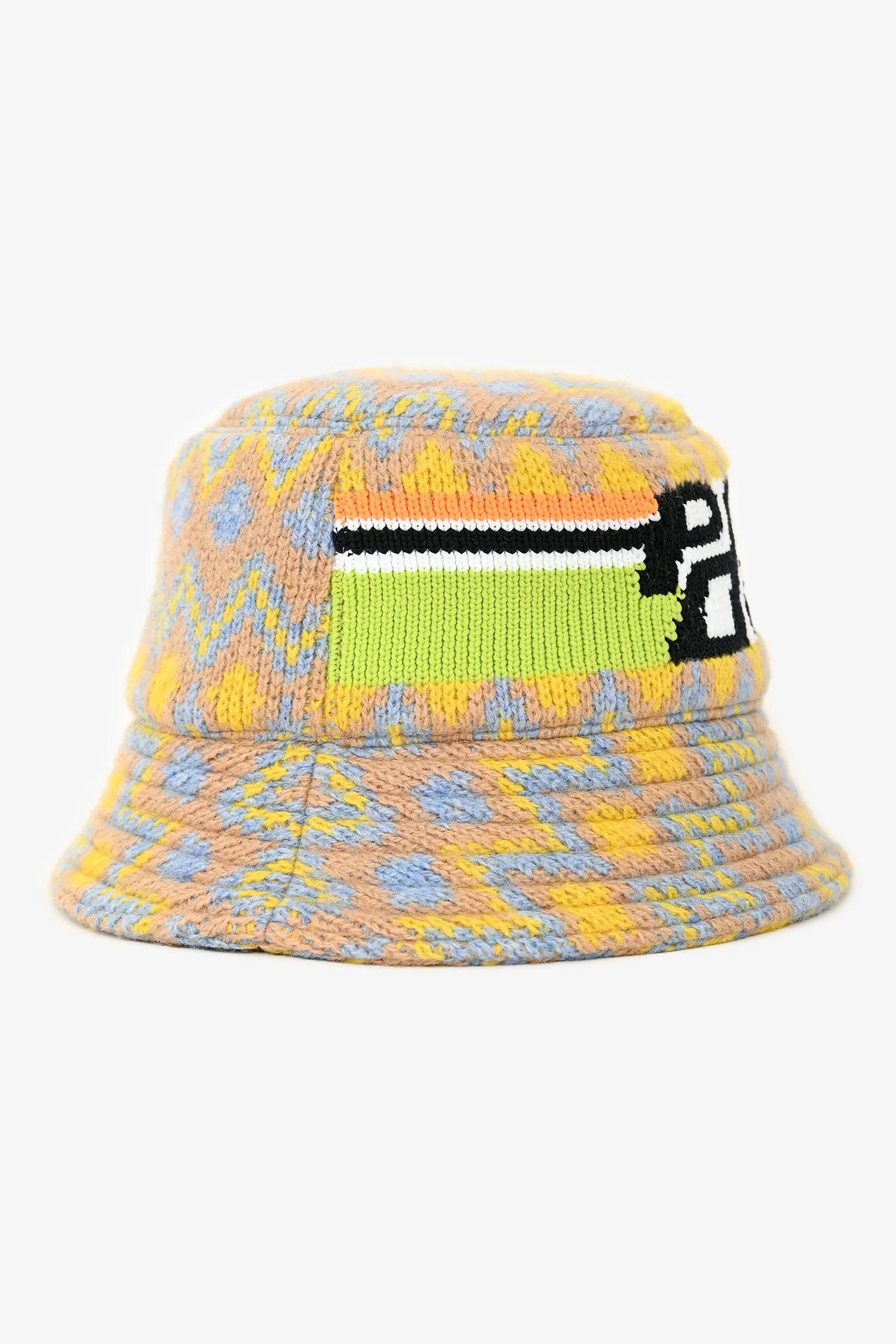 Prada Yellow/Multicolour Wool Bucket Hat Size S - Image 2