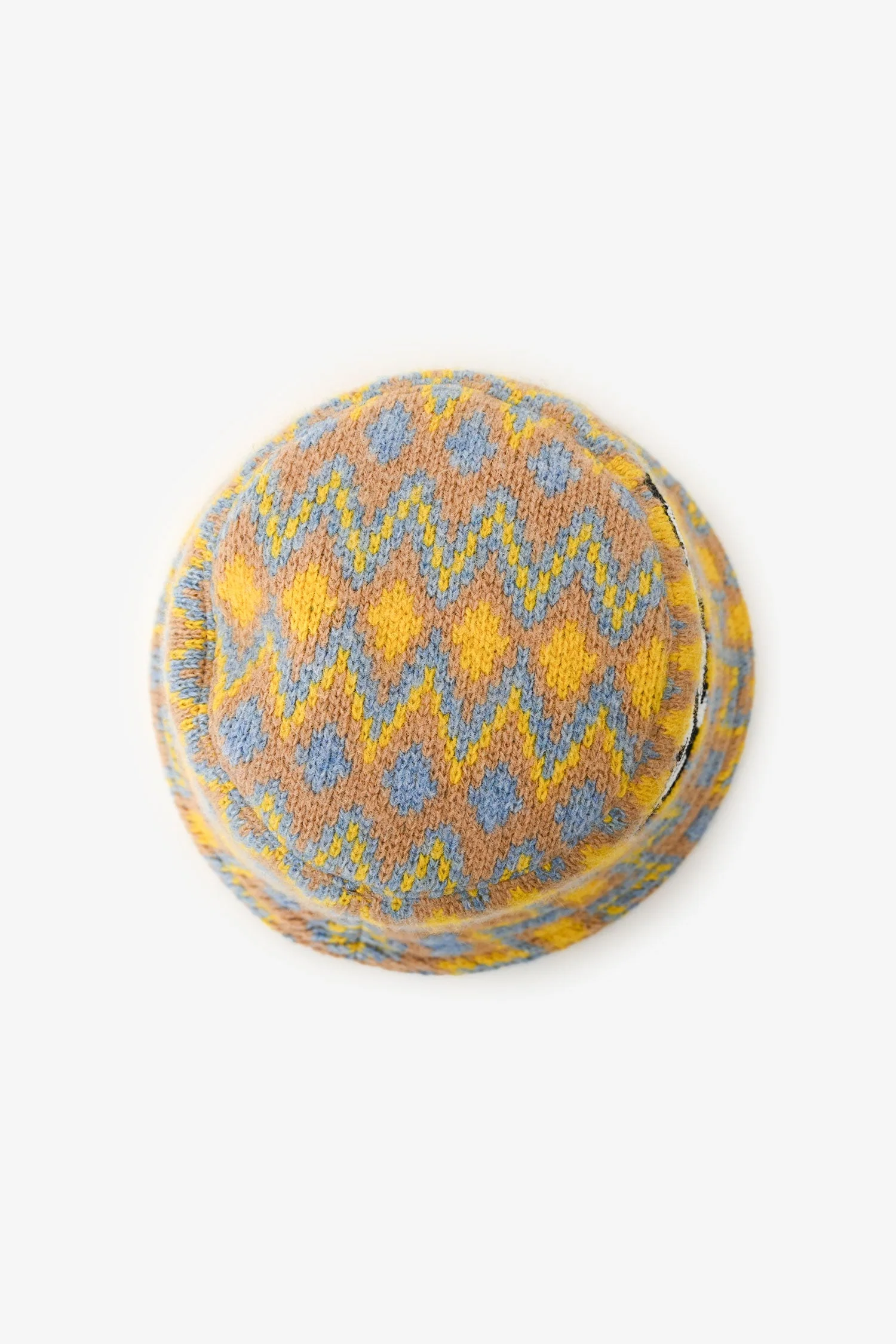 Prada Yellow/Multicolour Wool Bucket Hat Size S - Image 3