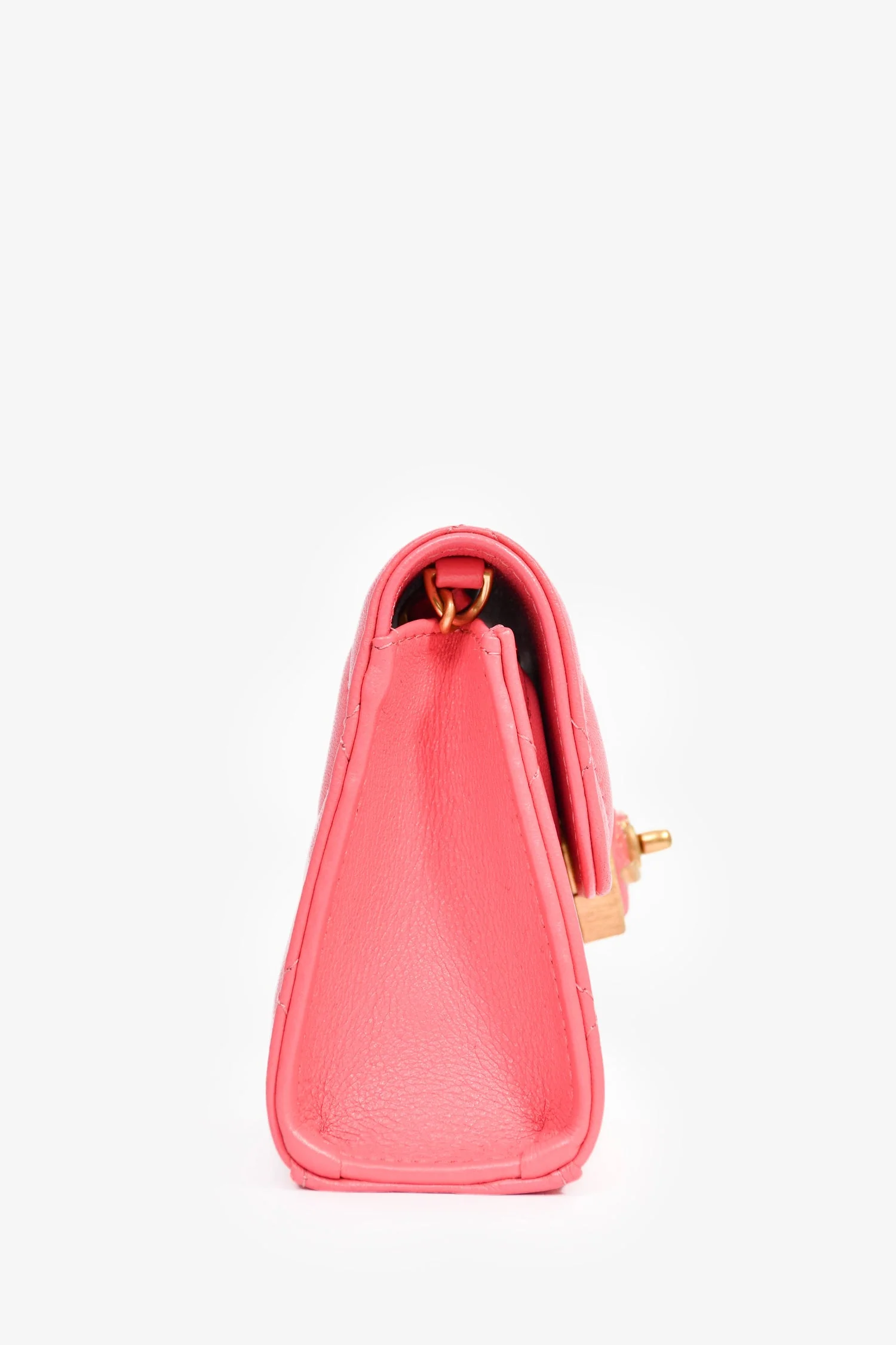 Pre-Loved 2022+ Chanel™ Pink Mini Coco Love Flap Bag - Image 3