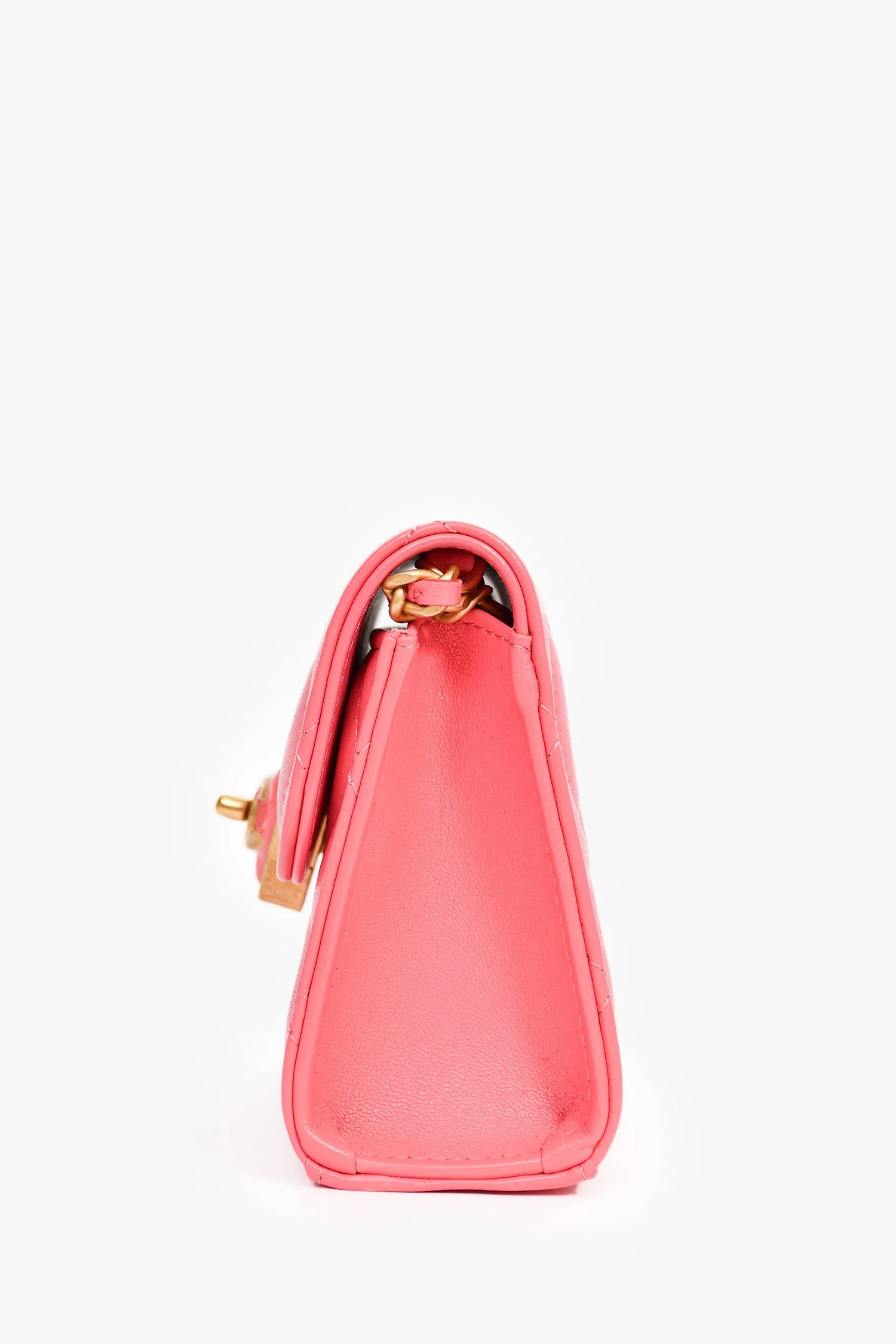 Pre-Loved 2022+ Chanel™ Pink Mini Coco Love Flap Bag - Image 4