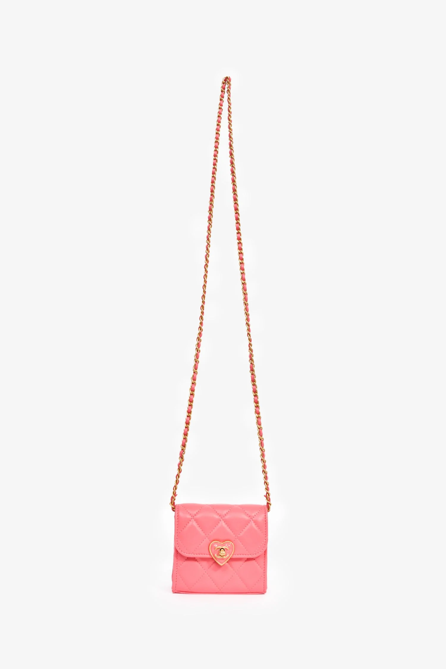 Pre-Loved 2022+ Chanel™ Pink Mini Coco Love Flap Bag - Image 7