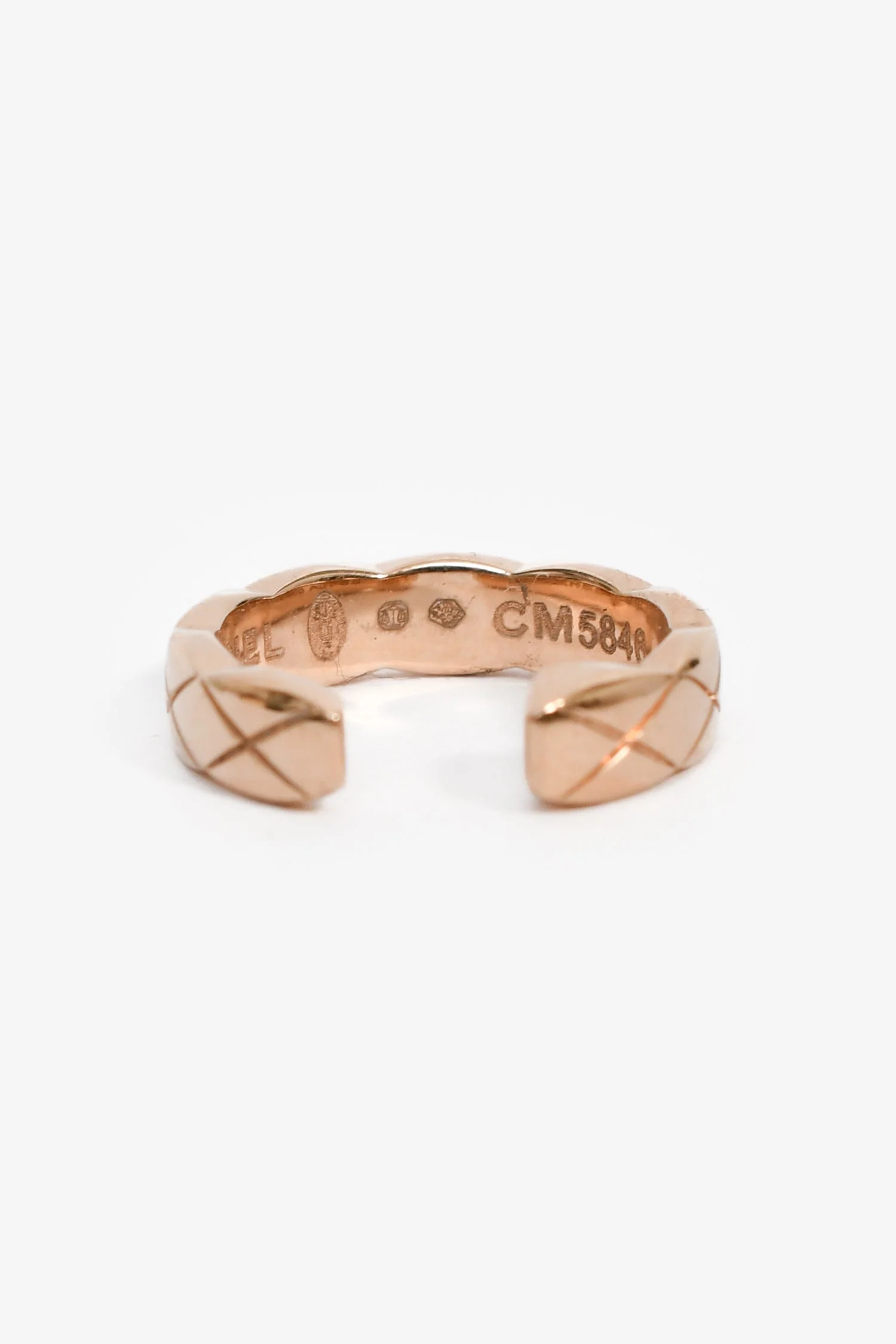 Pre-Loved Chanel™ 18K Rose Gold Diamond 'Coco Crush' Single Ear Cuff - Image 3