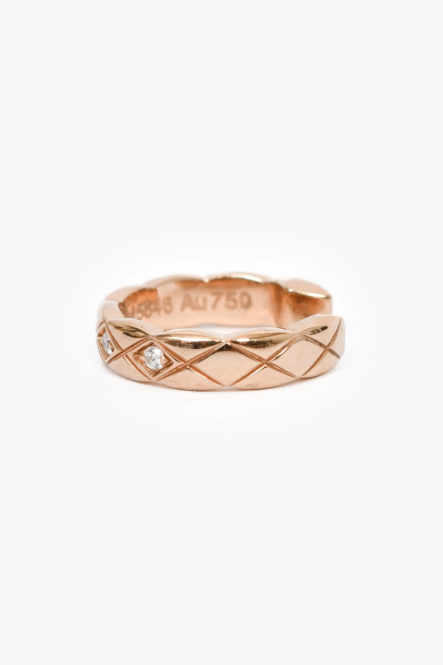 Pre-Loved Chanel™ 18K Rose Gold Diamond 'Coco Crush' Single Ear Cuff - Image 4