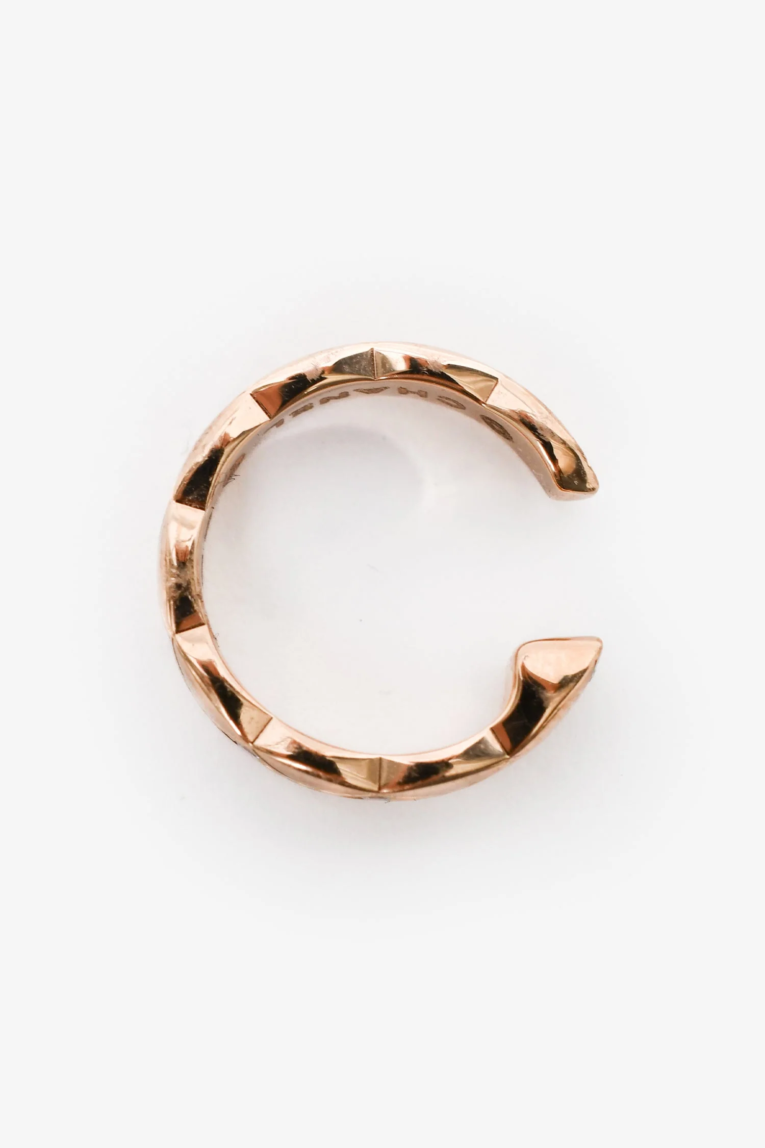 Pre-Loved Chanel™ 18K Rose Gold Diamond 'Coco Crush' Single Ear Cuff - Image 5