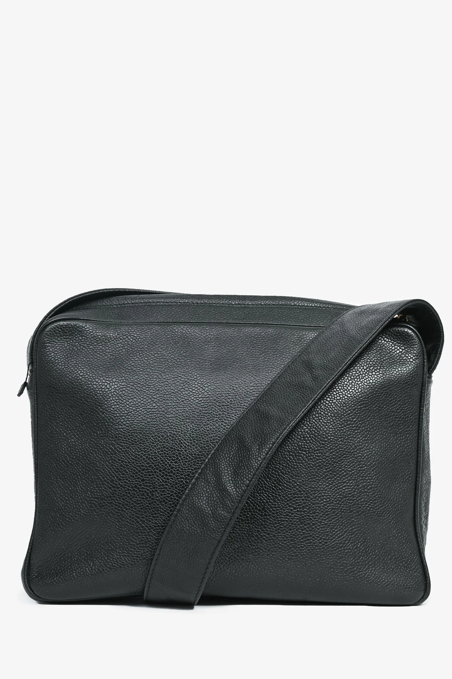 Pre-Loved Chanel™ 1986-1988 Black Caviar Leather Triple CC Logo Crossbody - Image 4