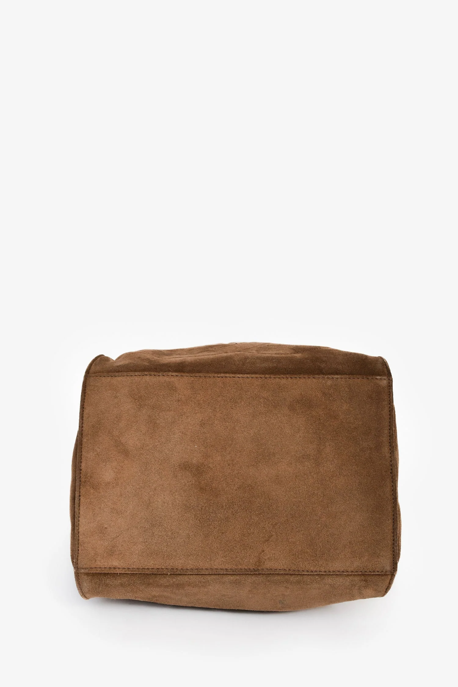 Pre-Loved Chanel™ 1994-96 Brown Suede Timeless Drawstring Bucket Bag - Image 5