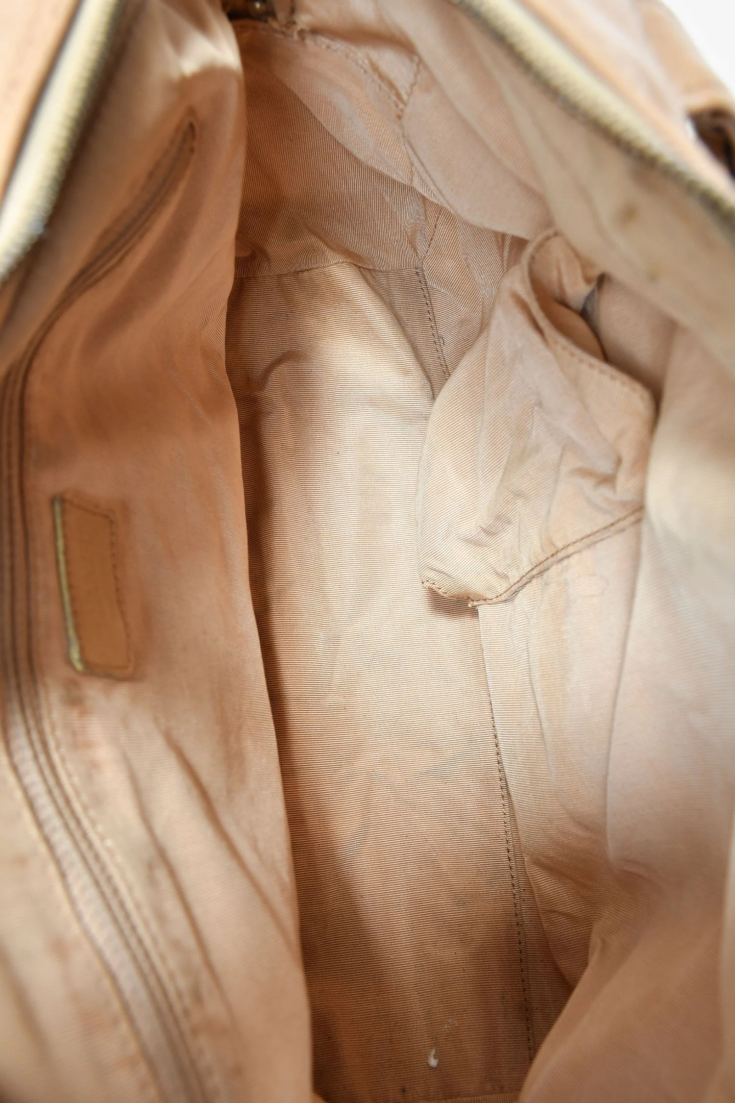 Pre-Loved Chanel™ 2000-2002 Tan Contrast Leather Medium Boston Bag - Image 5