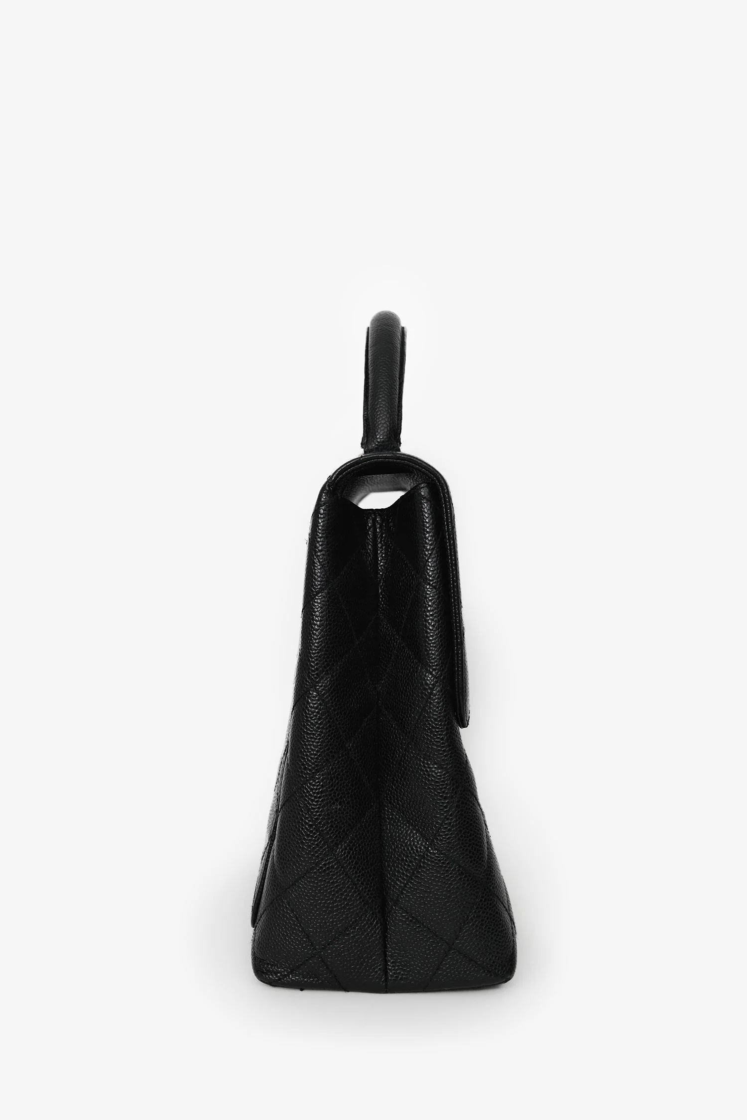 Pre-Loved Chanel™ 2002/03 Black Caviar Leather 'Kelly' Top Handle - Image 3