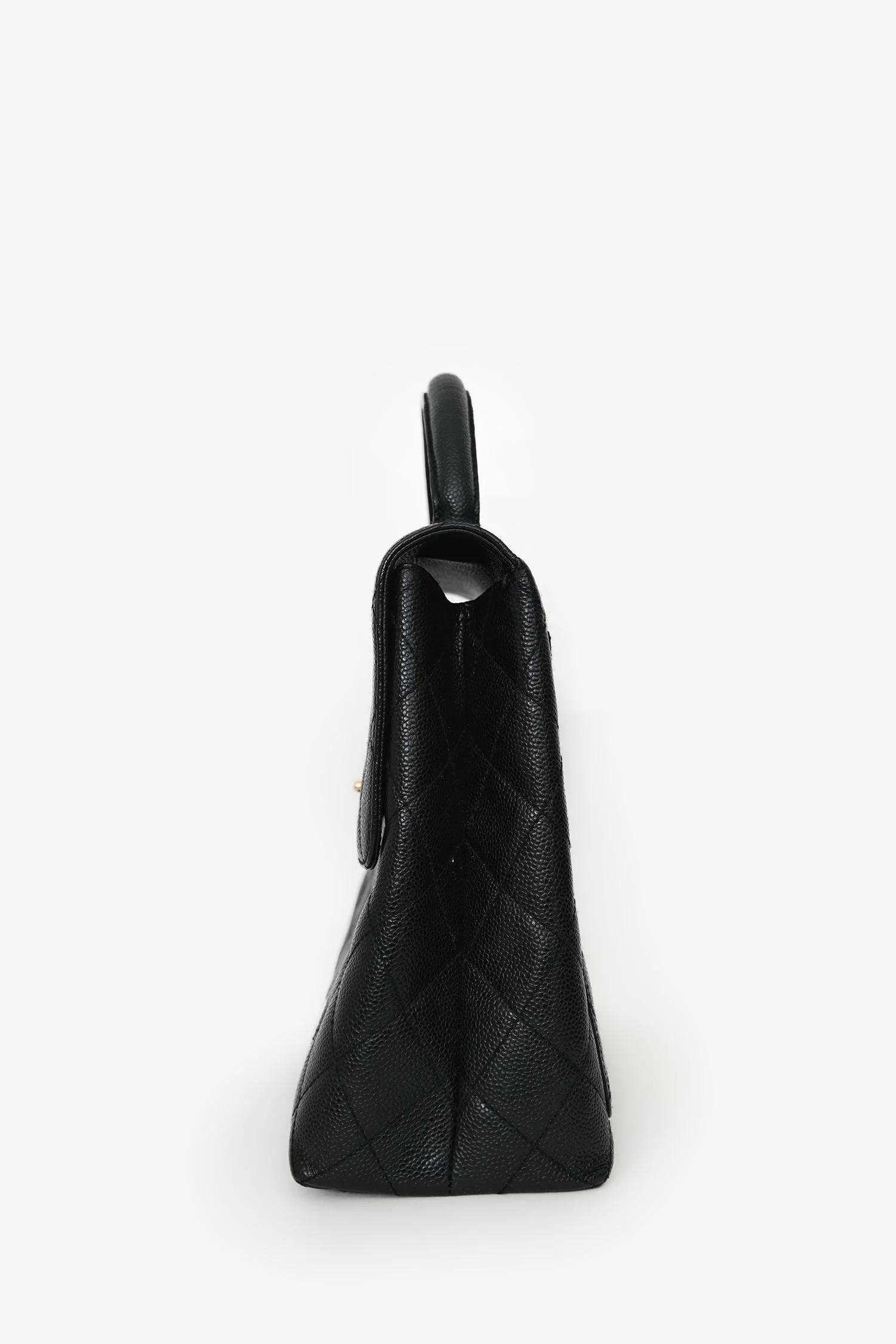 Pre-Loved Chanel™ 2002/03 Black Caviar Leather 'Kelly' Top Handle - Image 4