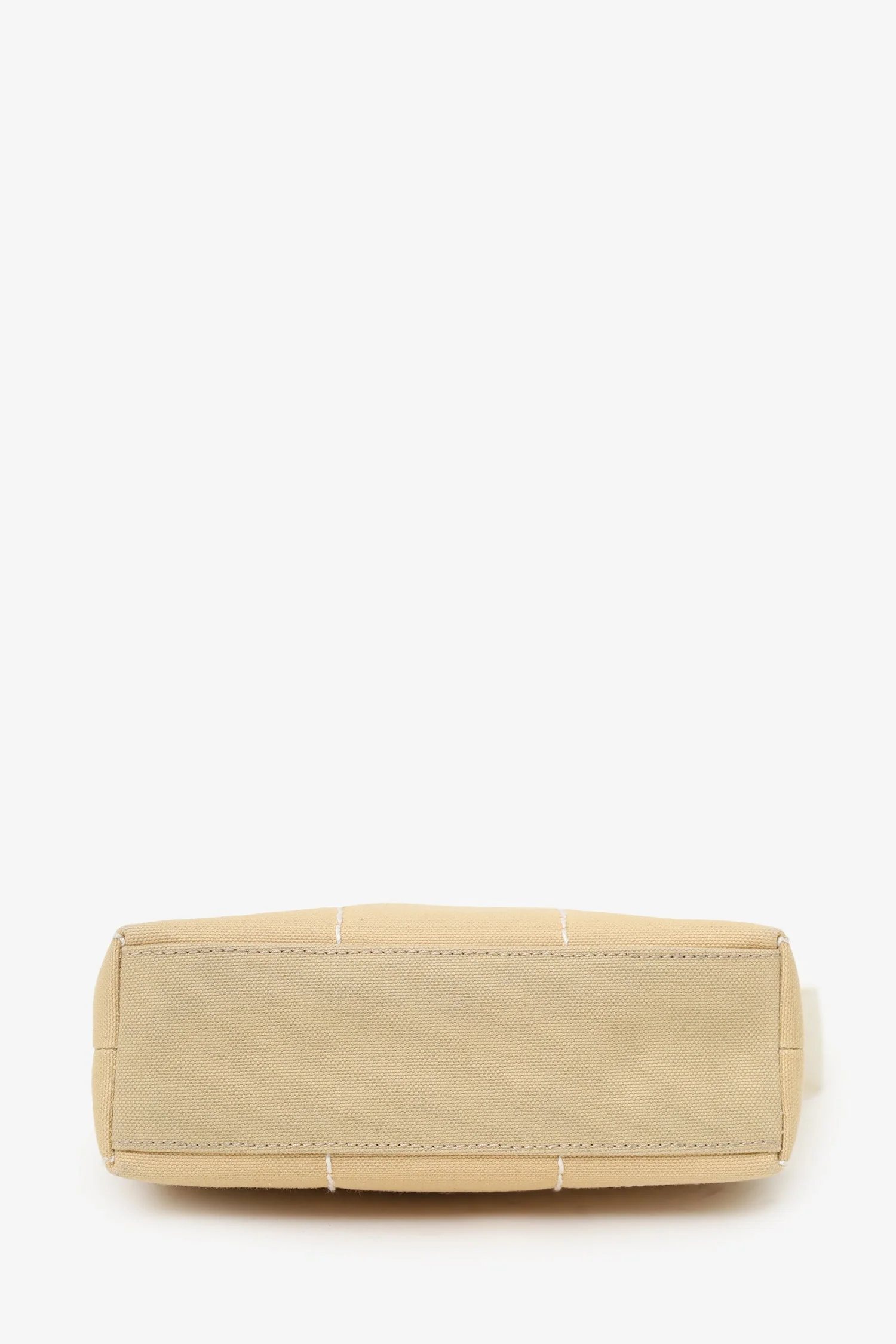 Pre-Loved Chanel™ 2003-04 Beige Canvas Chocolate Bar Mini Pochette - Image 6