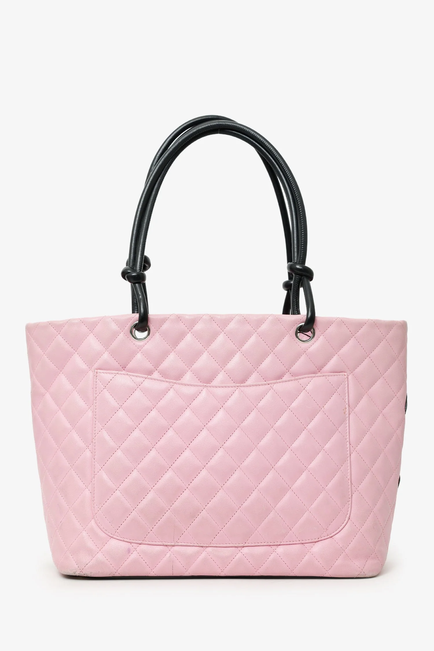 Pre-Loved Chanel™ 2003-2004 Pink Large Ligne Cambon Tote Bag - Image 2
