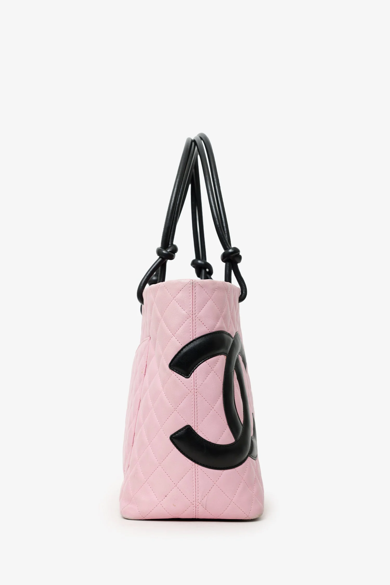 Pre-Loved Chanel™ 2003-2004 Pink Large Ligne Cambon Tote Bag - Image 3
