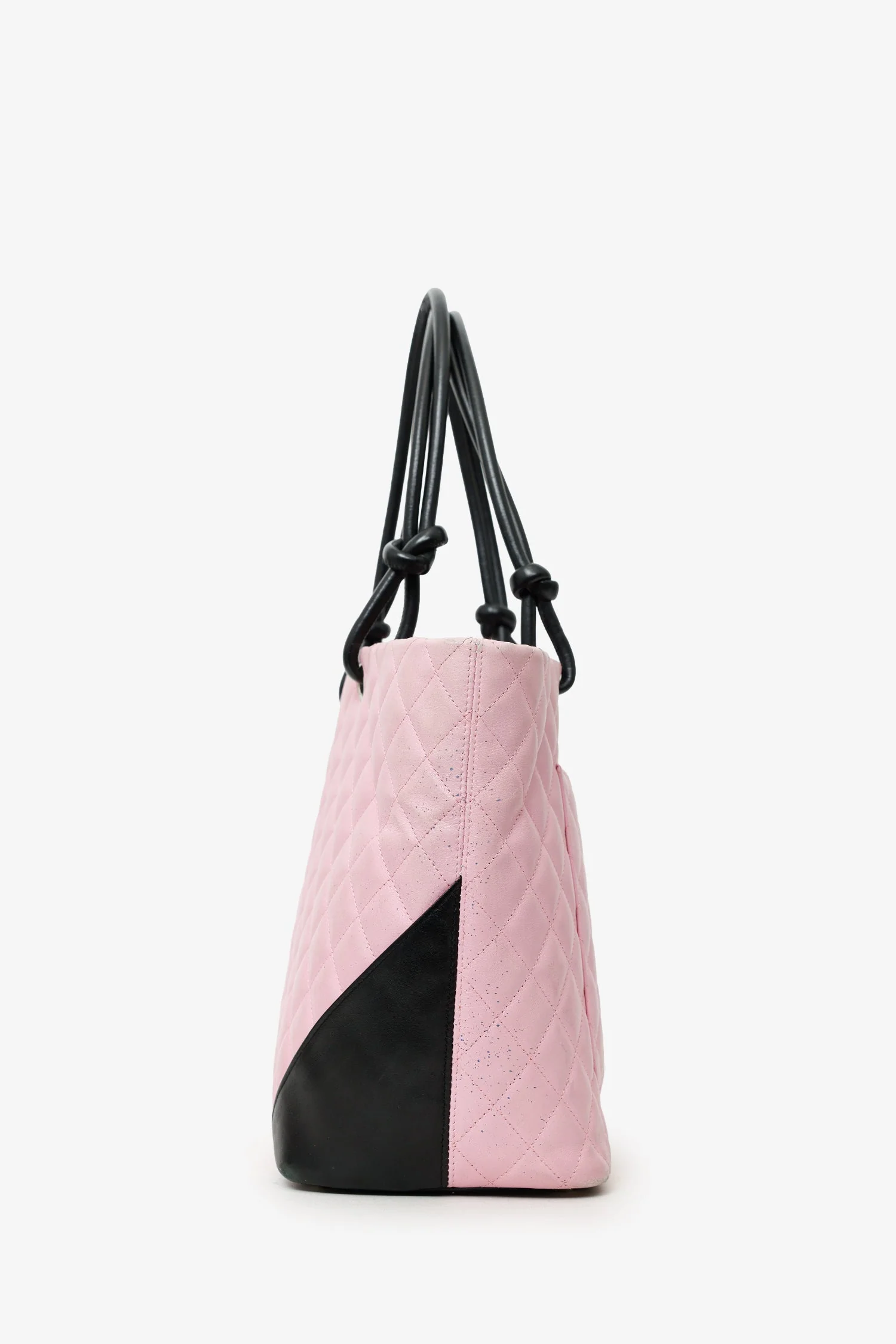 Pre-Loved Chanel™ 2003-2004 Pink Large Ligne Cambon Tote Bag - Image 4