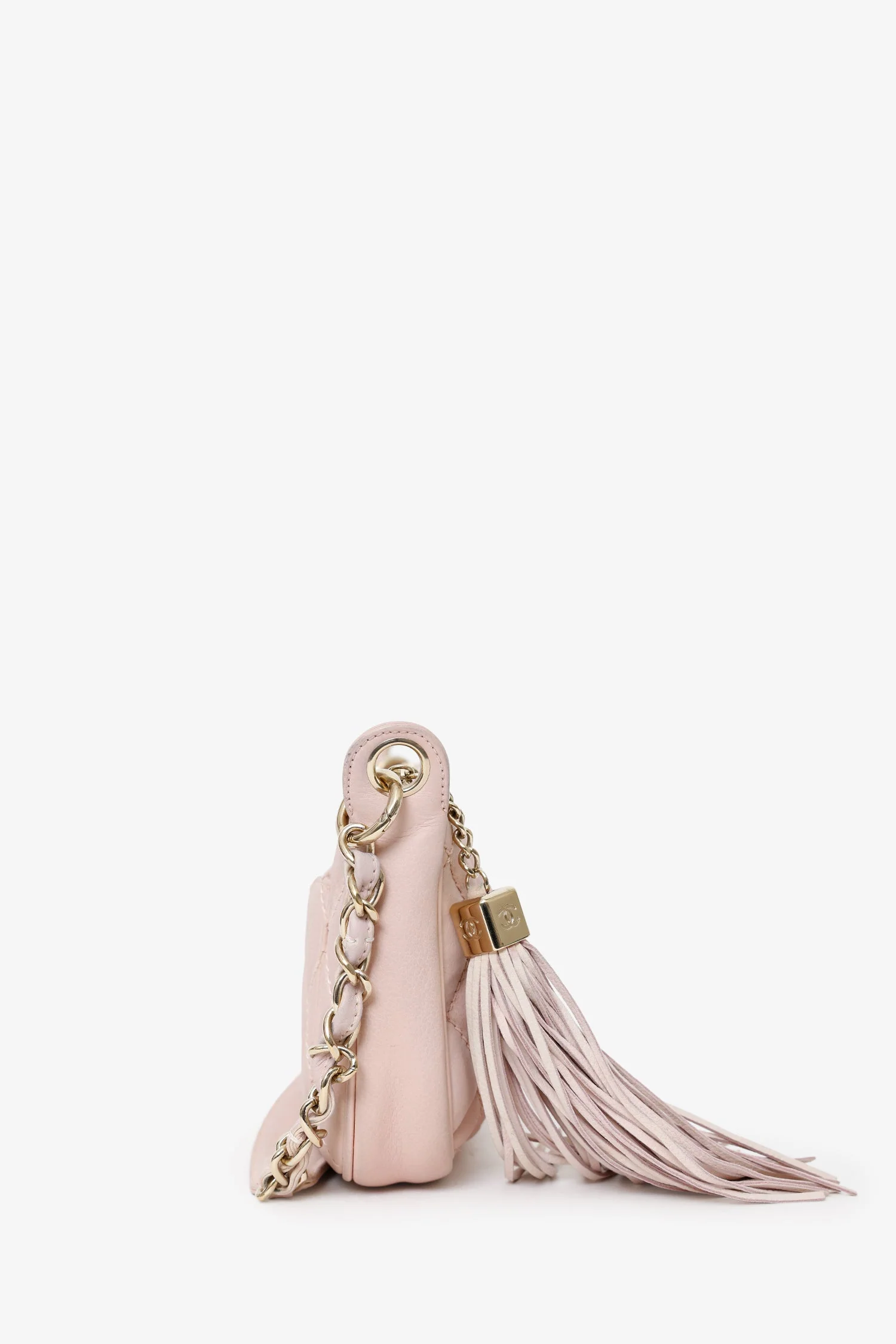 Pre-Loved Chanel™ 2004-05 Pink Quilted Leather Tassel Timeless Pochette - Image 2