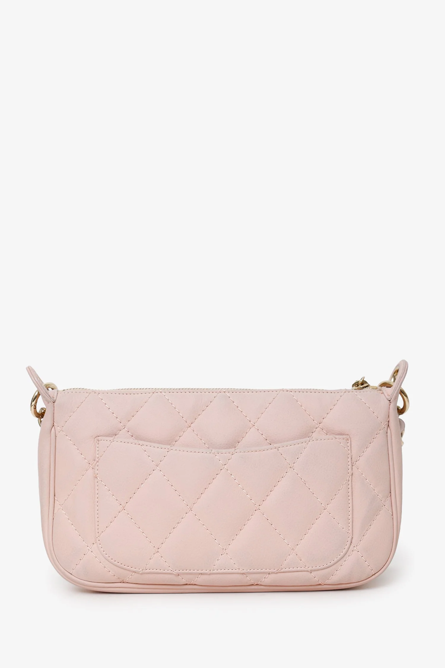 Pre-Loved Chanel™ 2004-05 Pink Quilted Leather Tassel Timeless Pochette - Image 3