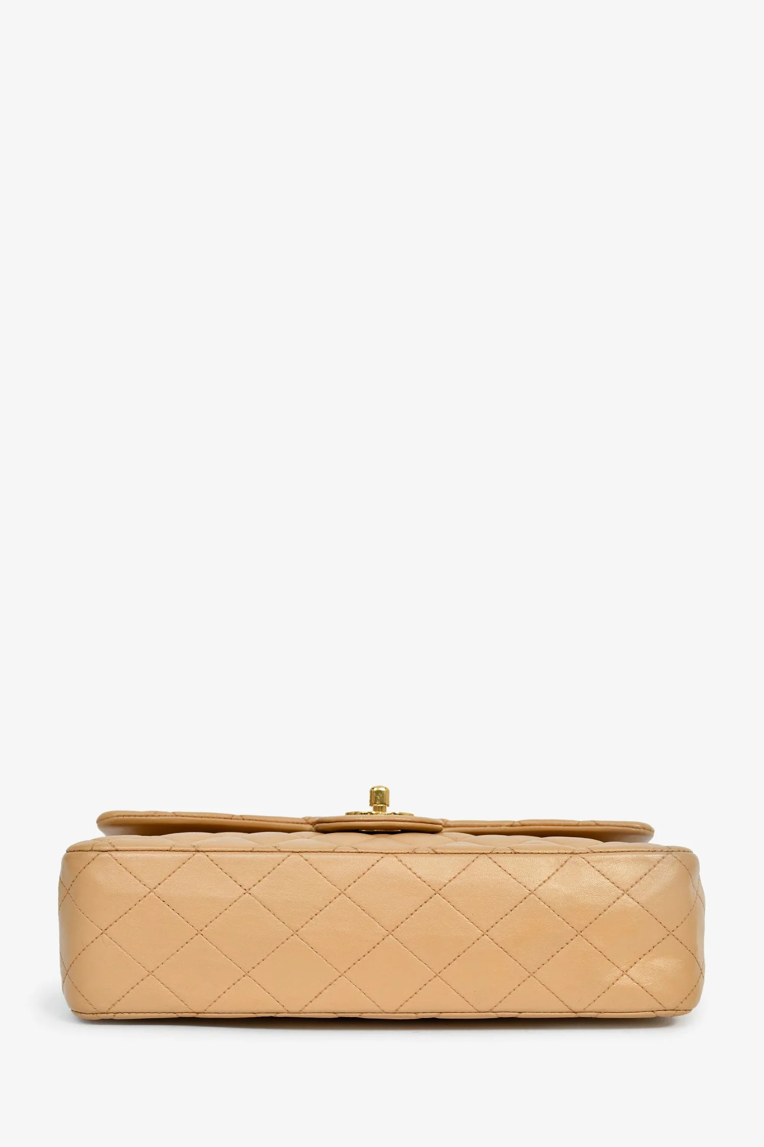 Pre-Loved Chanel™ 2006-08 Beige Leather Medium Double Flap - Image 5