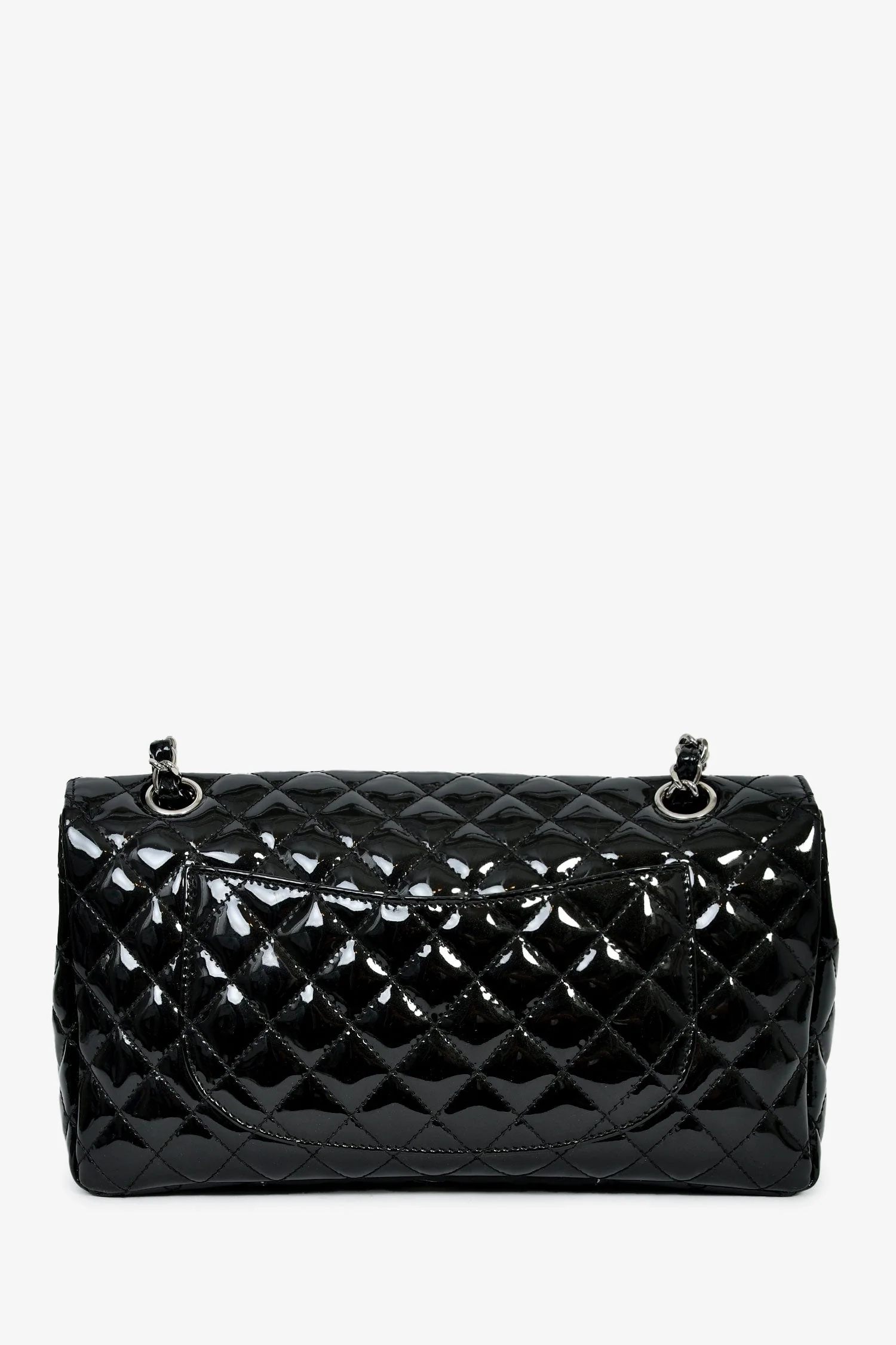 Pre-Loved Chanel™ 2006-08 Black Patent 'Secret Label' Flap Shoulder Bag - Image 2