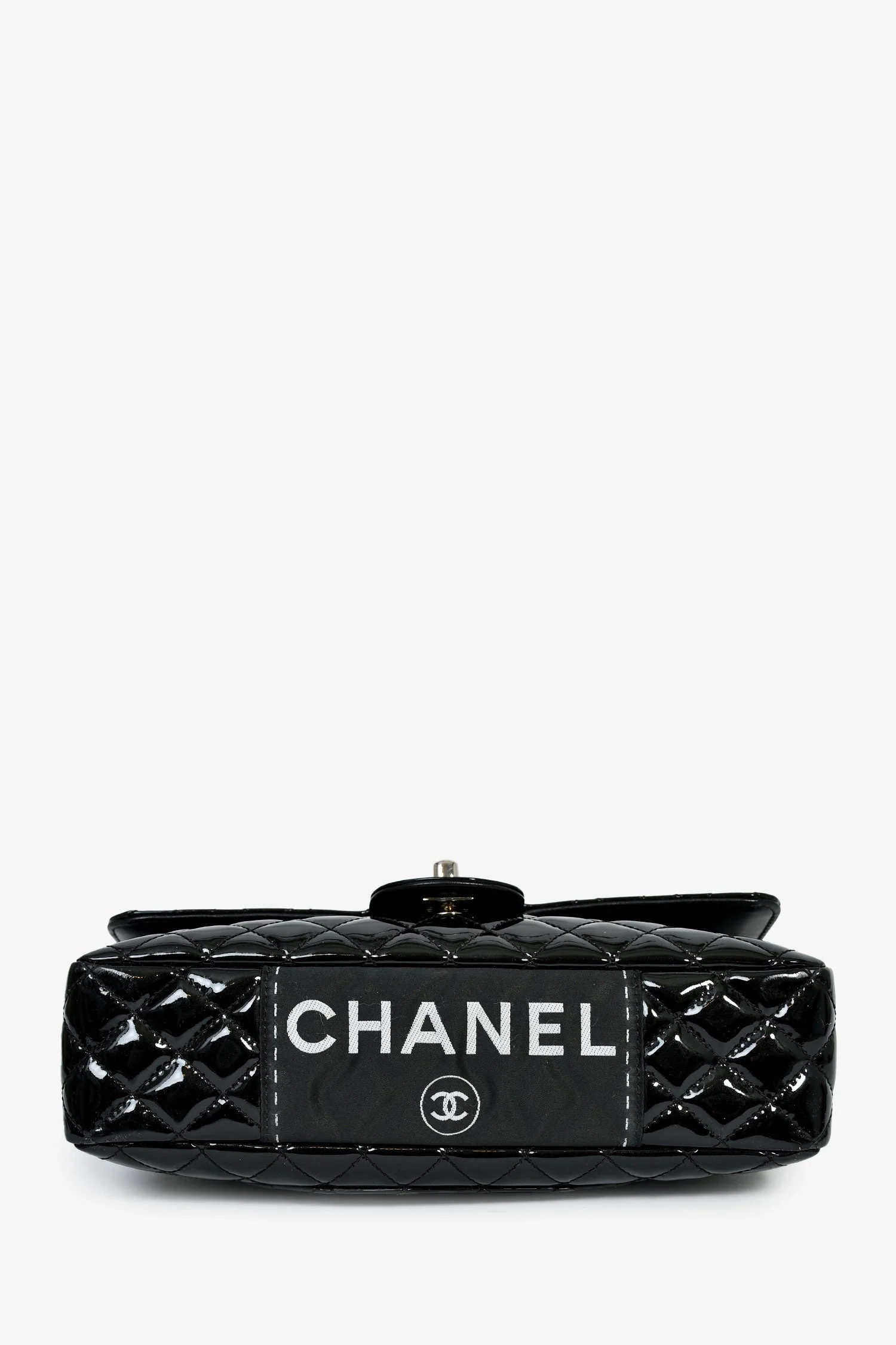 Pre-Loved Chanel™ 2006-08 Black Patent 'Secret Label' Flap Shoulder Bag - Image 5