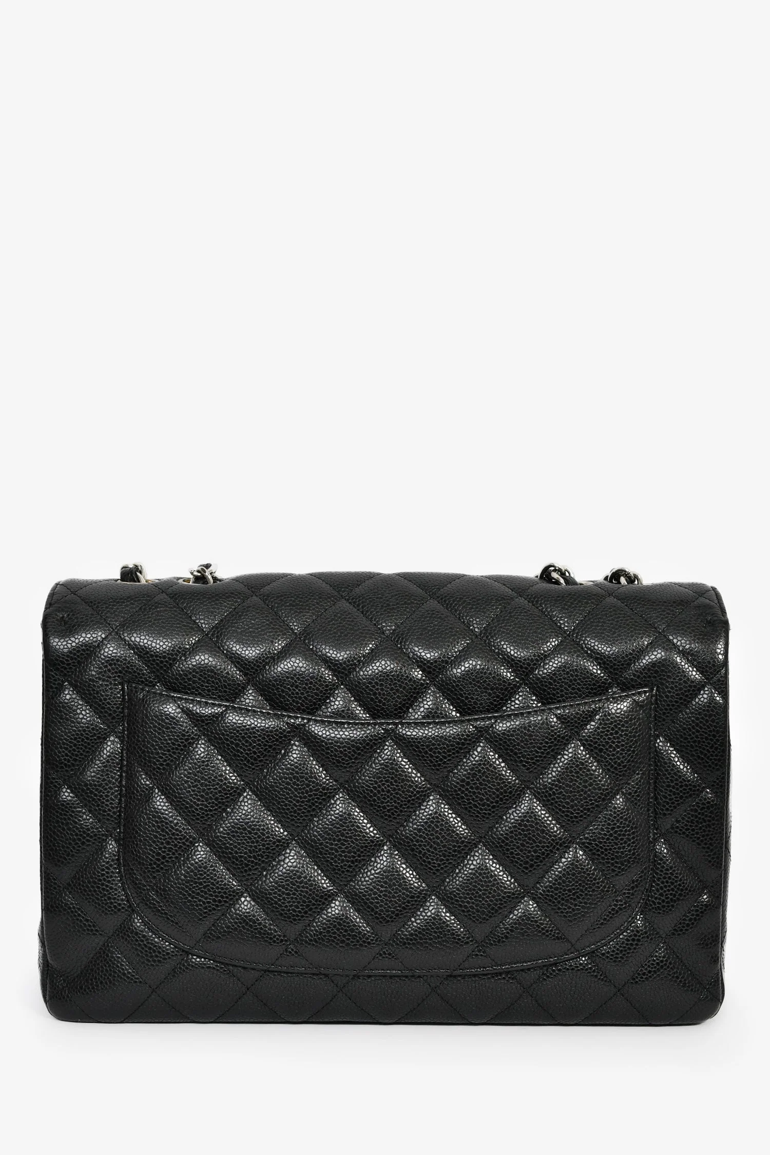 Pre-Loved Chanel™ 2008-09 Black Caviar Jumbo Classic Flap - Image 2