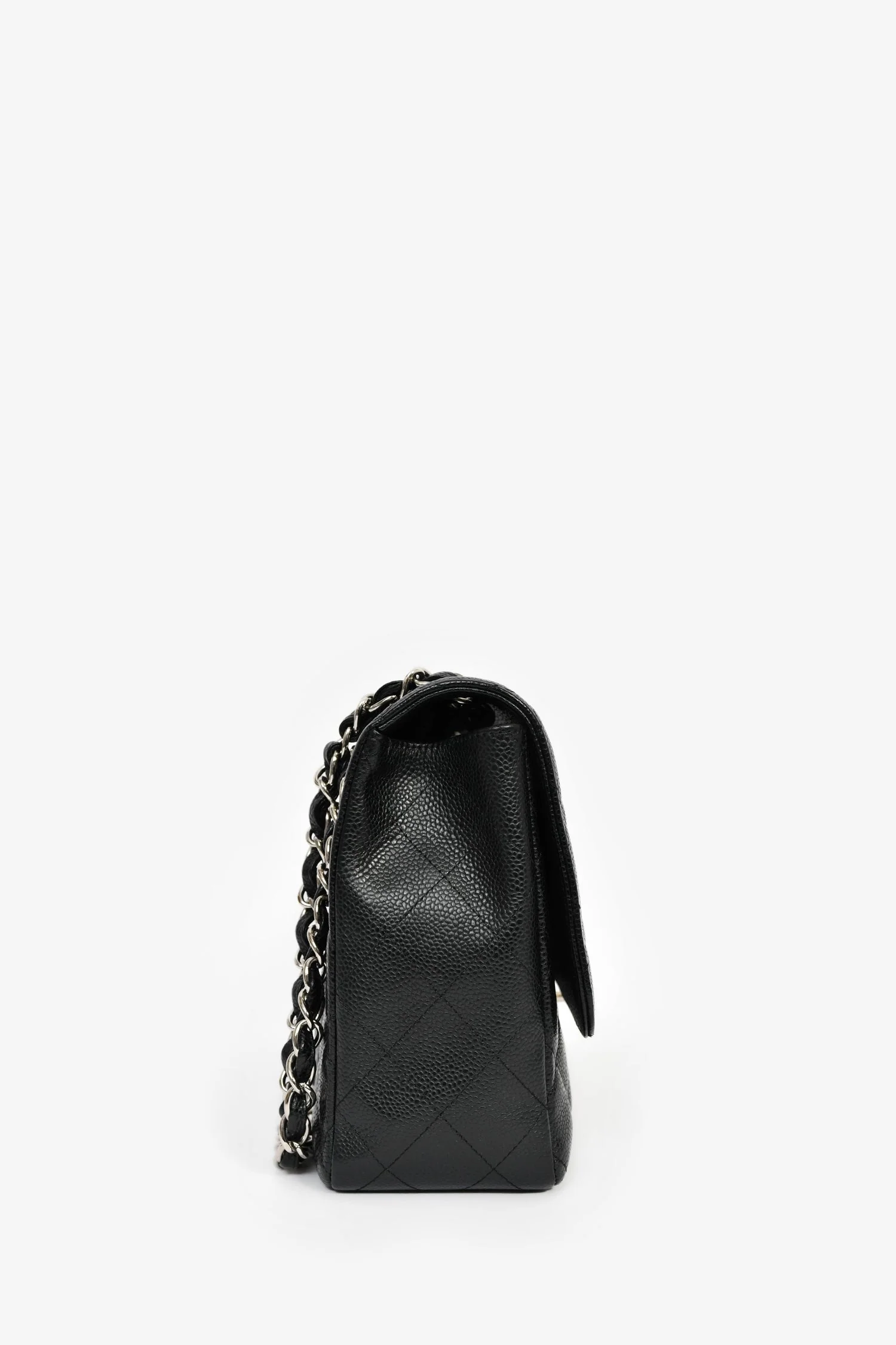 Pre-Loved Chanel™ 2008-09 Black Caviar Jumbo Classic Flap - Image 3