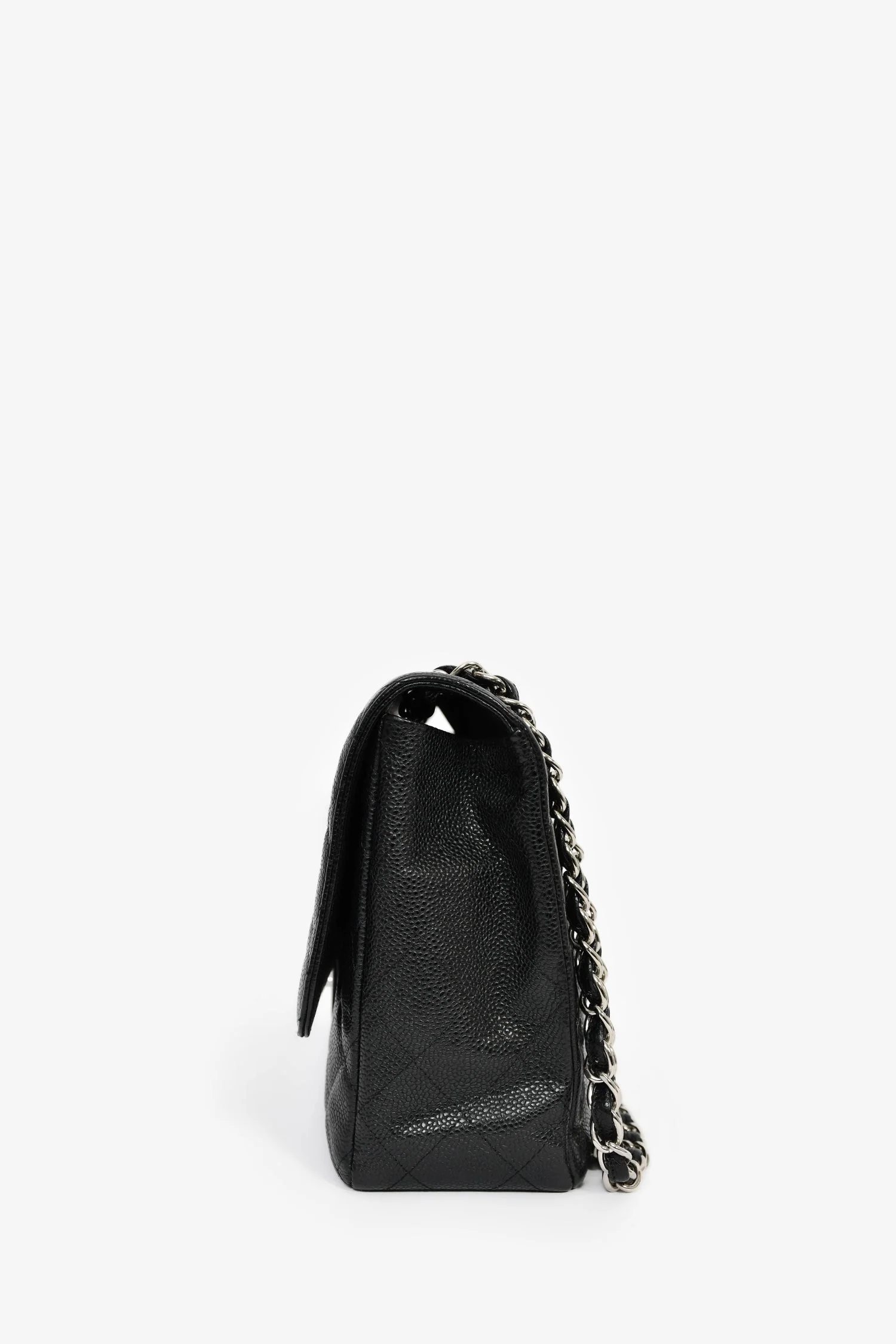 Pre-Loved Chanel™ 2008-09 Black Caviar Jumbo Classic Flap - Image 4