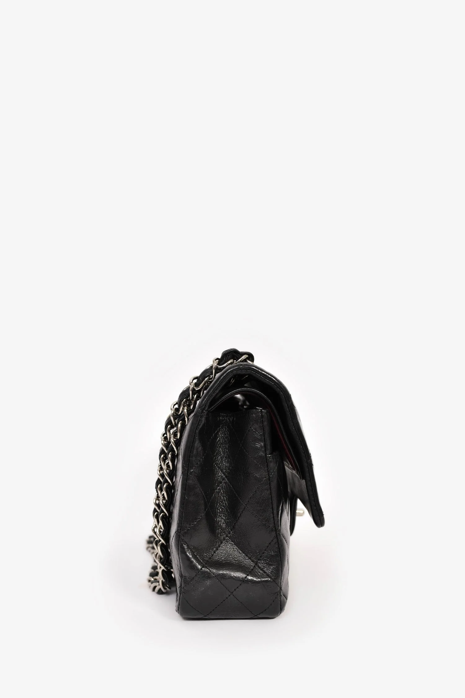 Pre-Loved Chanel™ 2008/09 Black Quilted Lambskin Medium Double Flap - Image 3