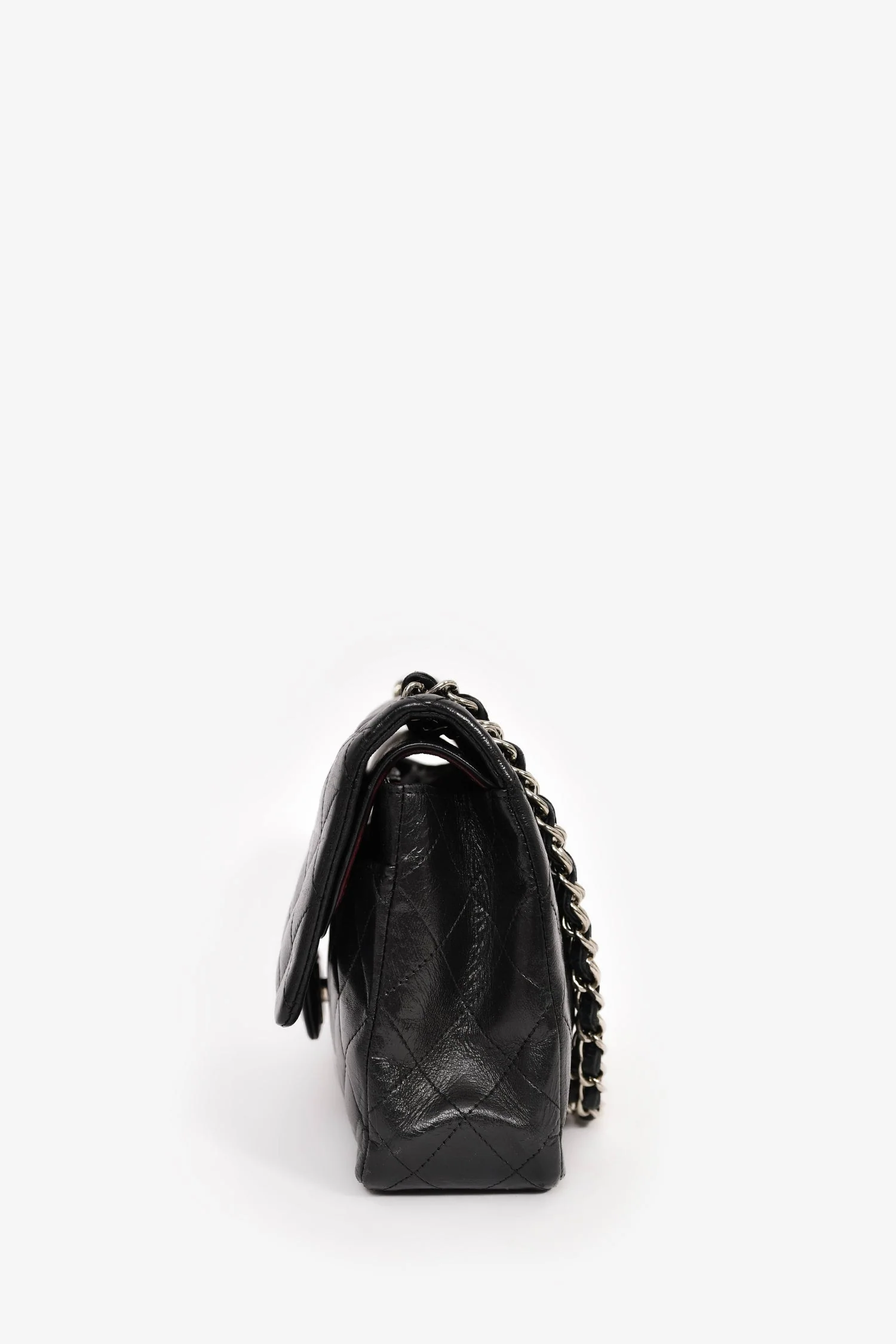 Pre-Loved Chanel™ 2008/09 Black Quilted Lambskin Medium Double Flap - Image 4