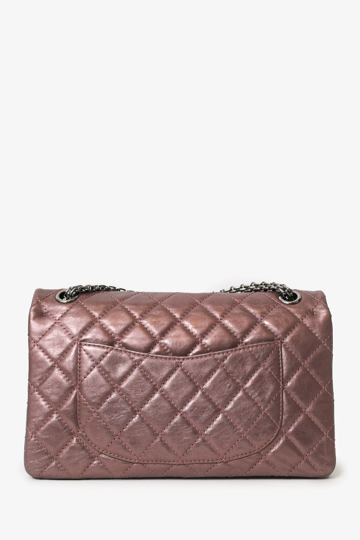 Pre-Loved Chanel™ 2008-09 Brown Metallic Aged Calfskin Quilted 2.55 Reissue Shoulder Bag - Image 3