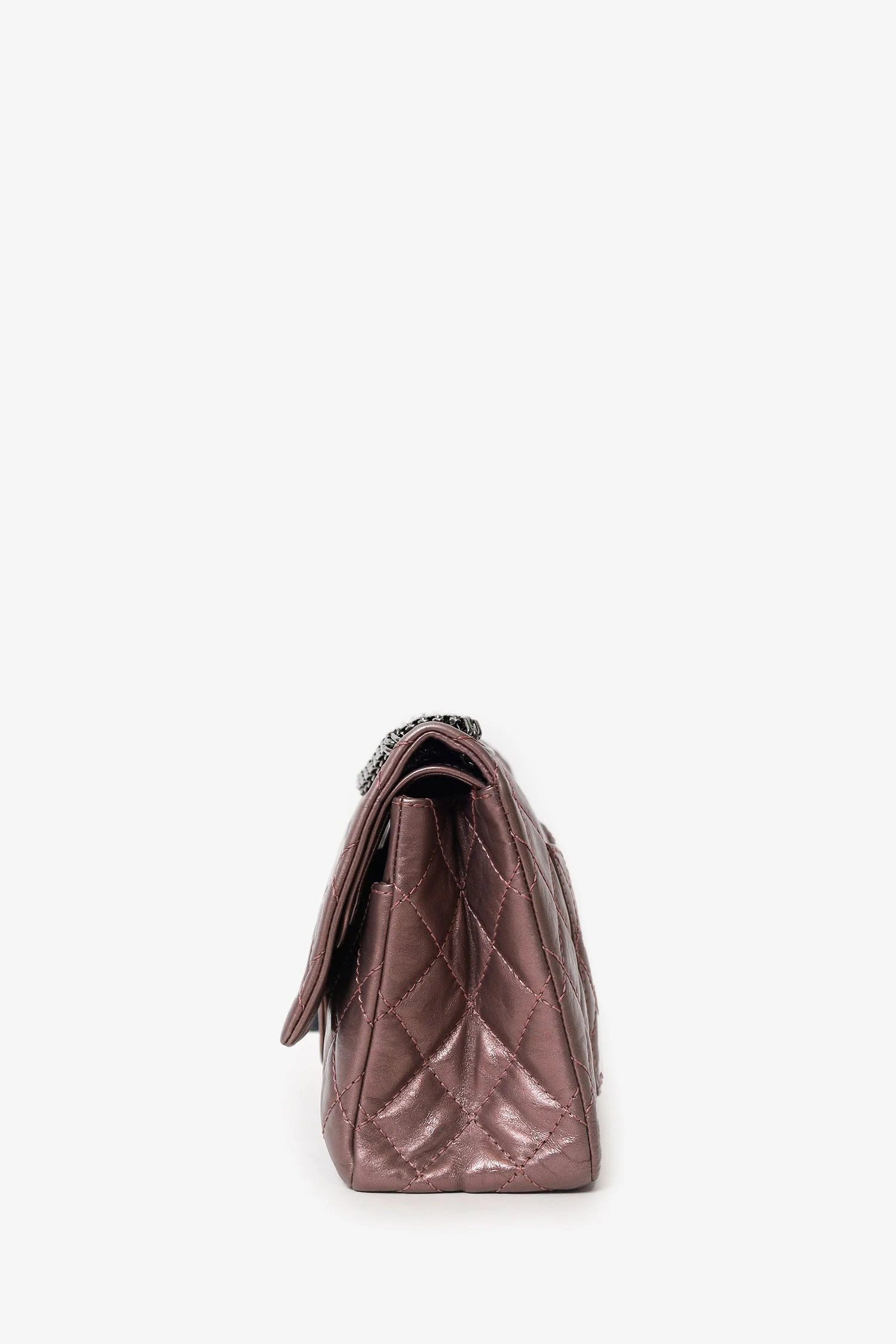 Pre-Loved Chanel™ 2008-09 Brown Metallic Aged Calfskin Quilted 2.55 Reissue Shoulder Bag - Image 5
