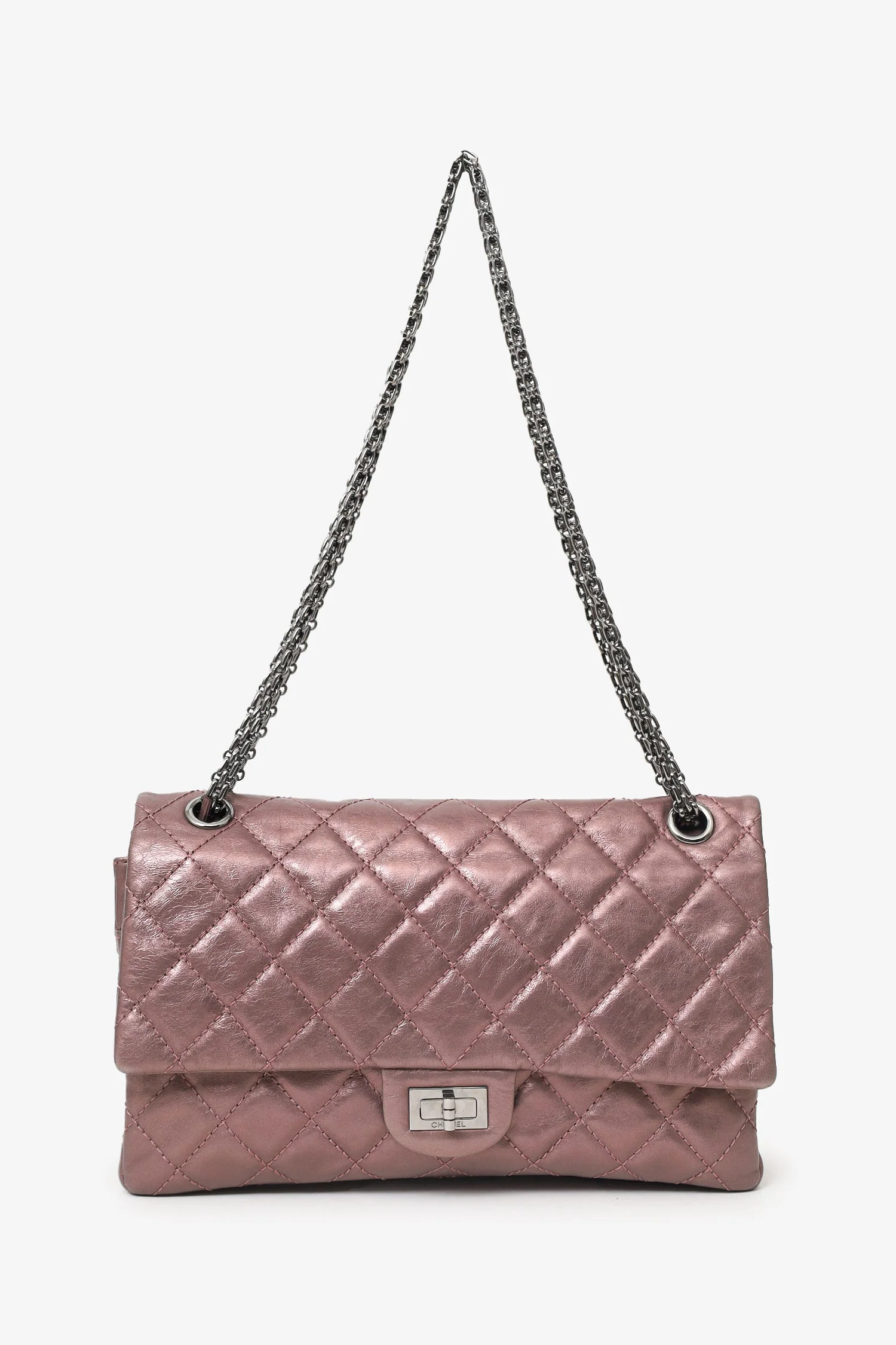 Pre-Loved Chanel™ 2008-09 Brown Metallic Aged Calfskin Quilted 2.55 Reissue Shoulder Bag - Image 7