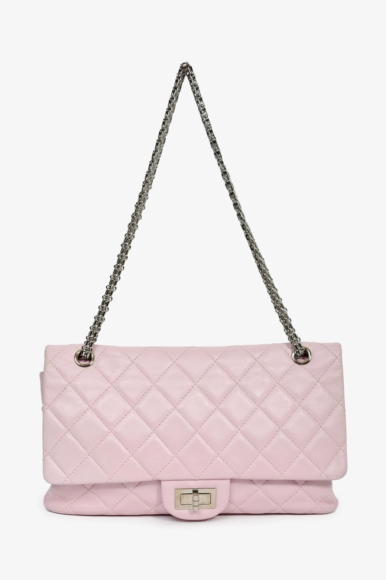 Pre-Loved Chanel™ 2008-09 Rose Clair Purple Lambskin 2.55 Reissue 227 Shoulder Bag - Image 7