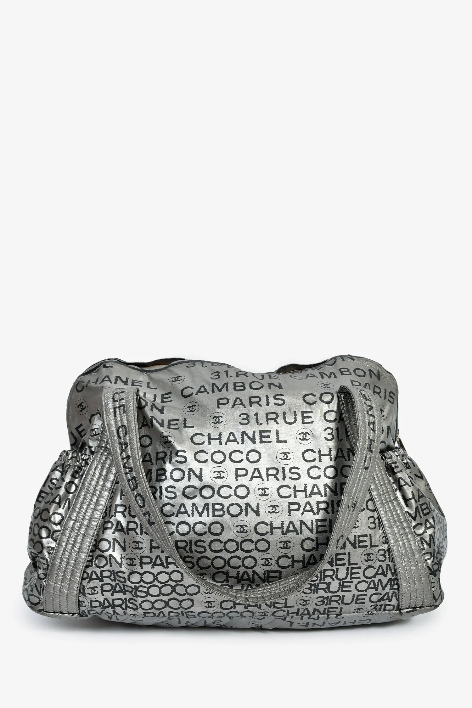 Pre-Loved Chanel™ 2008 Silver Nylon '31 Rue Cambon' Bowler Bag - Image 2