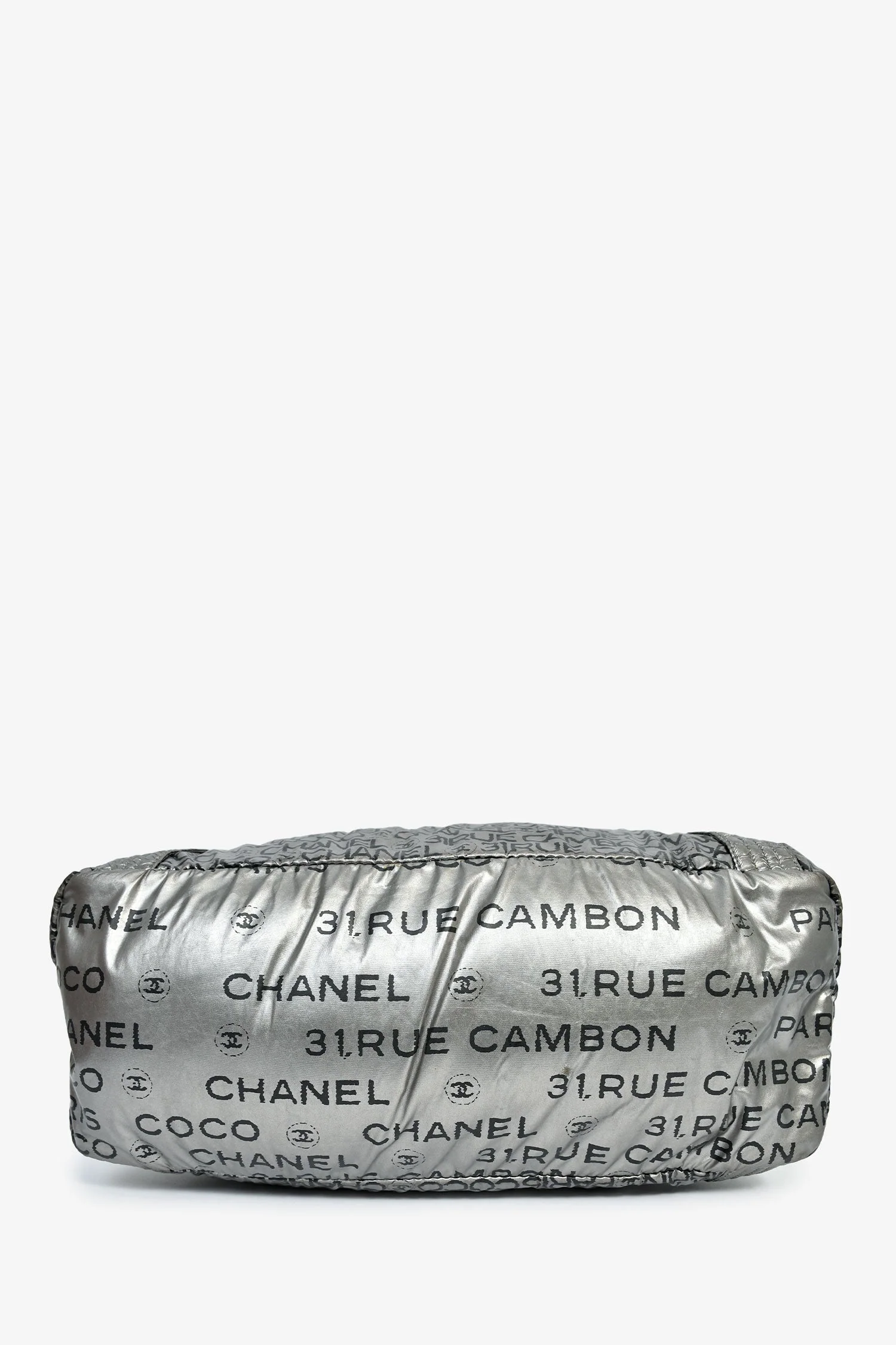 Pre-Loved Chanel™ 2008 Silver Nylon '31 Rue Cambon' Bowler Bag - Image 5