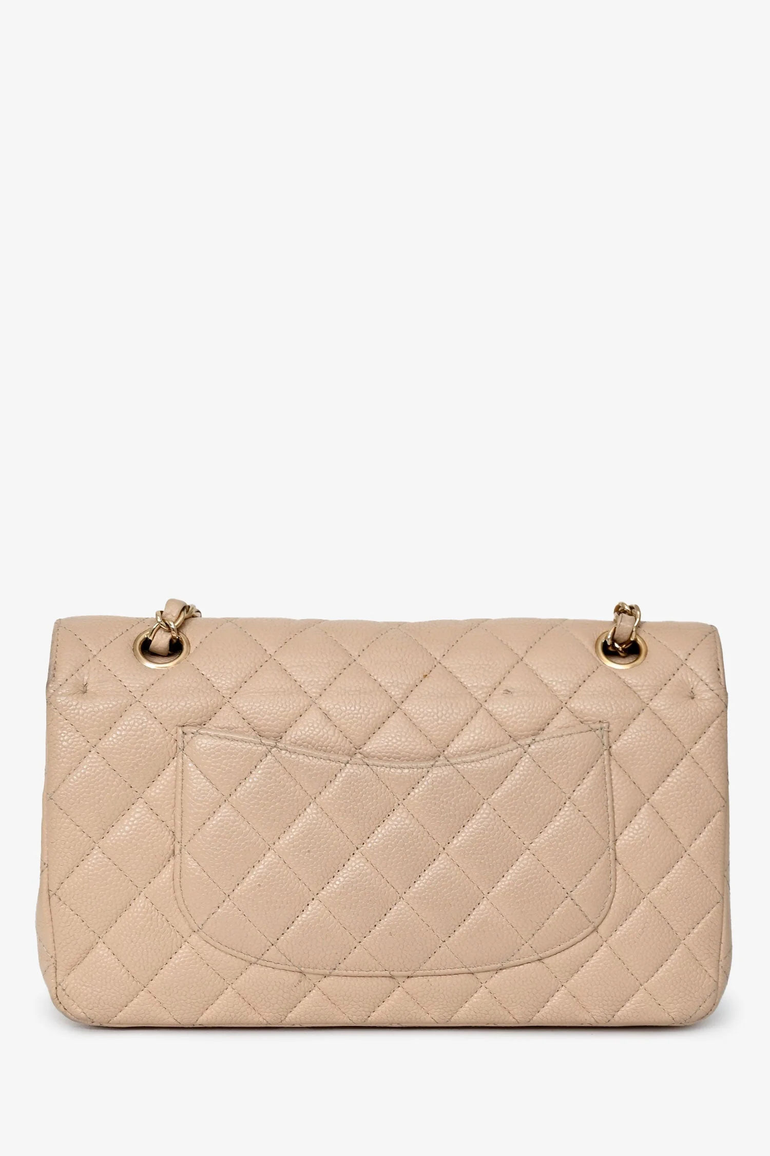Pre-Loved Chanel™ 2009-10 Beige Caviar Leather Medium Double Flap - Image 2
