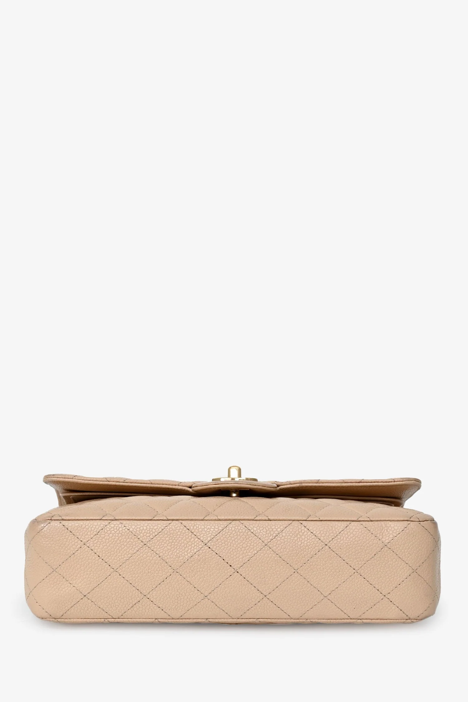 Pre-Loved Chanel™ 2009-10 Beige Caviar Leather Medium Double Flap - Image 5