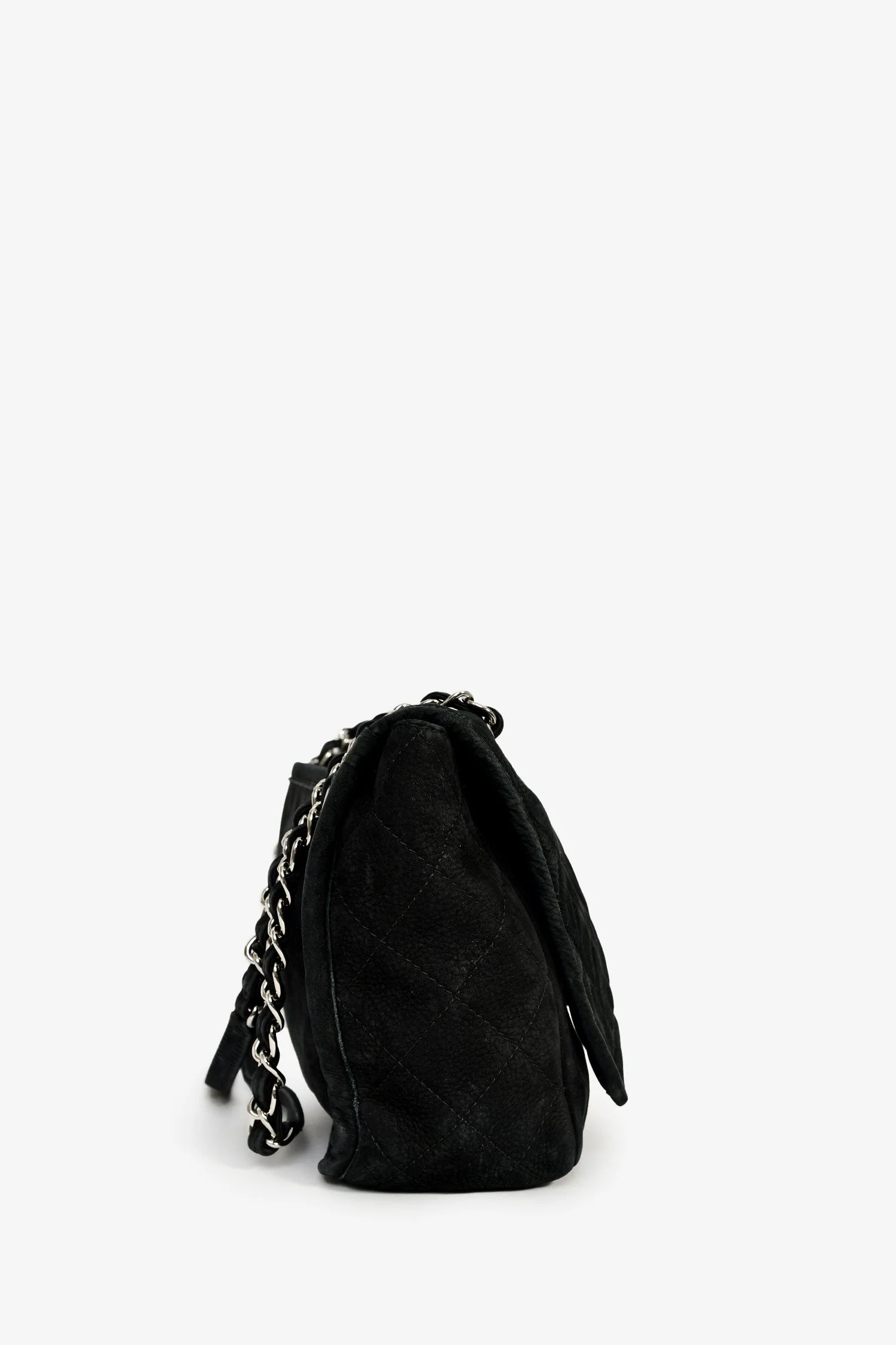 Pre-Loved Chanel™ 2011/12 Black Nubuck CC Flap Bag - Image 3