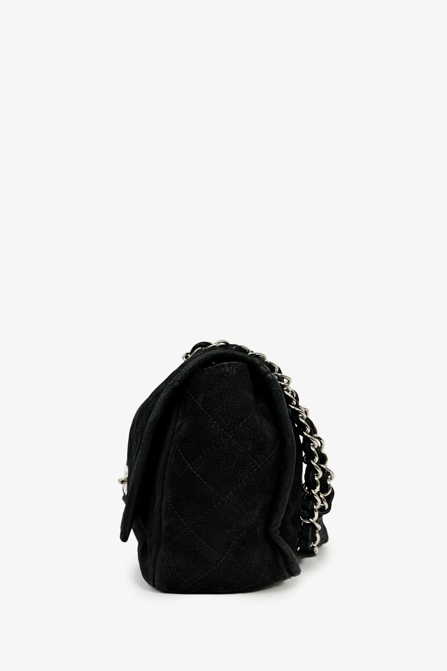 Pre-Loved Chanel™ 2011/12 Black Nubuck CC Flap Bag - Image 4