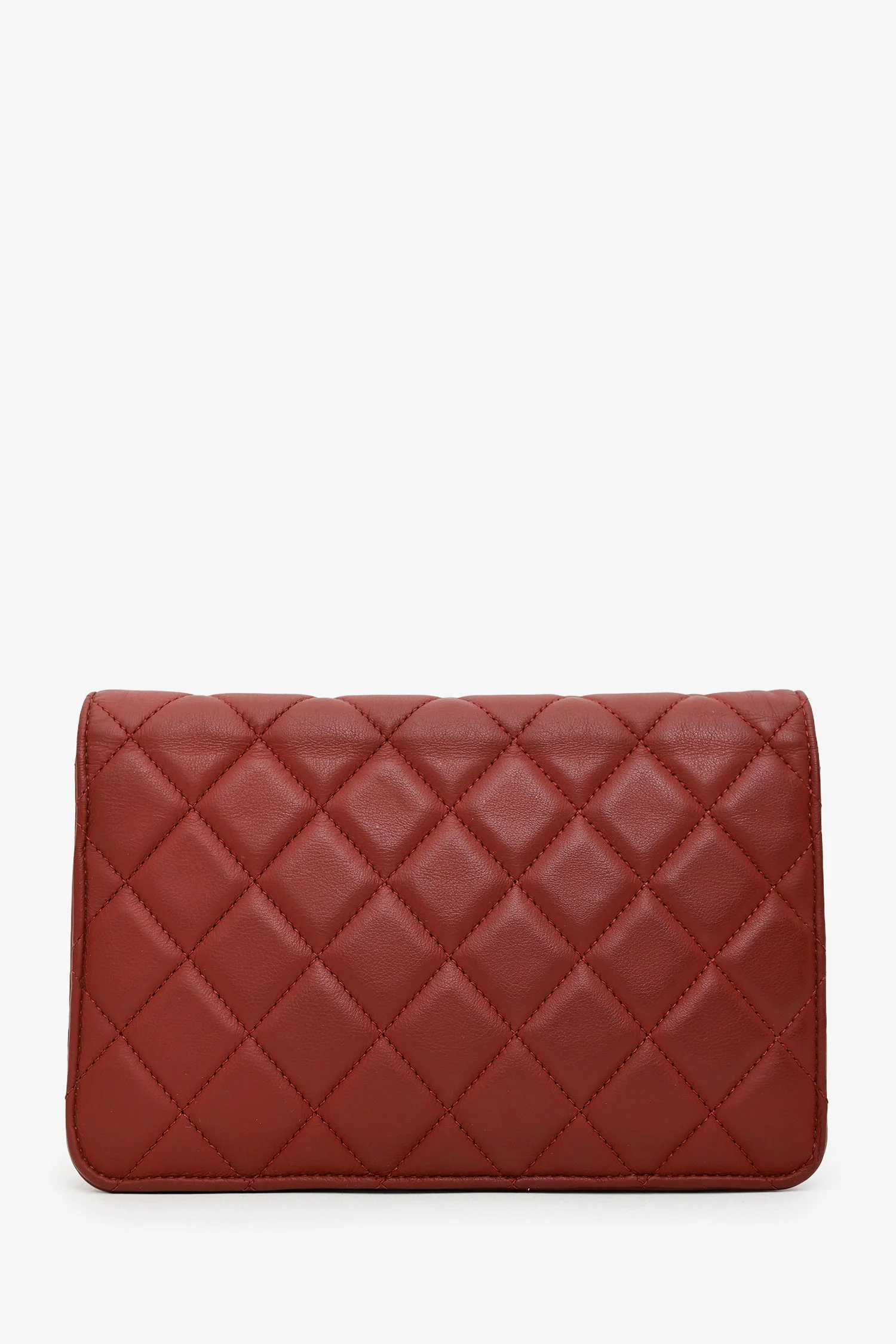 Pre-Loved Chanel™ 2011-12 Burgundy Quilted Lambskin Wallet on Chain - Image 2