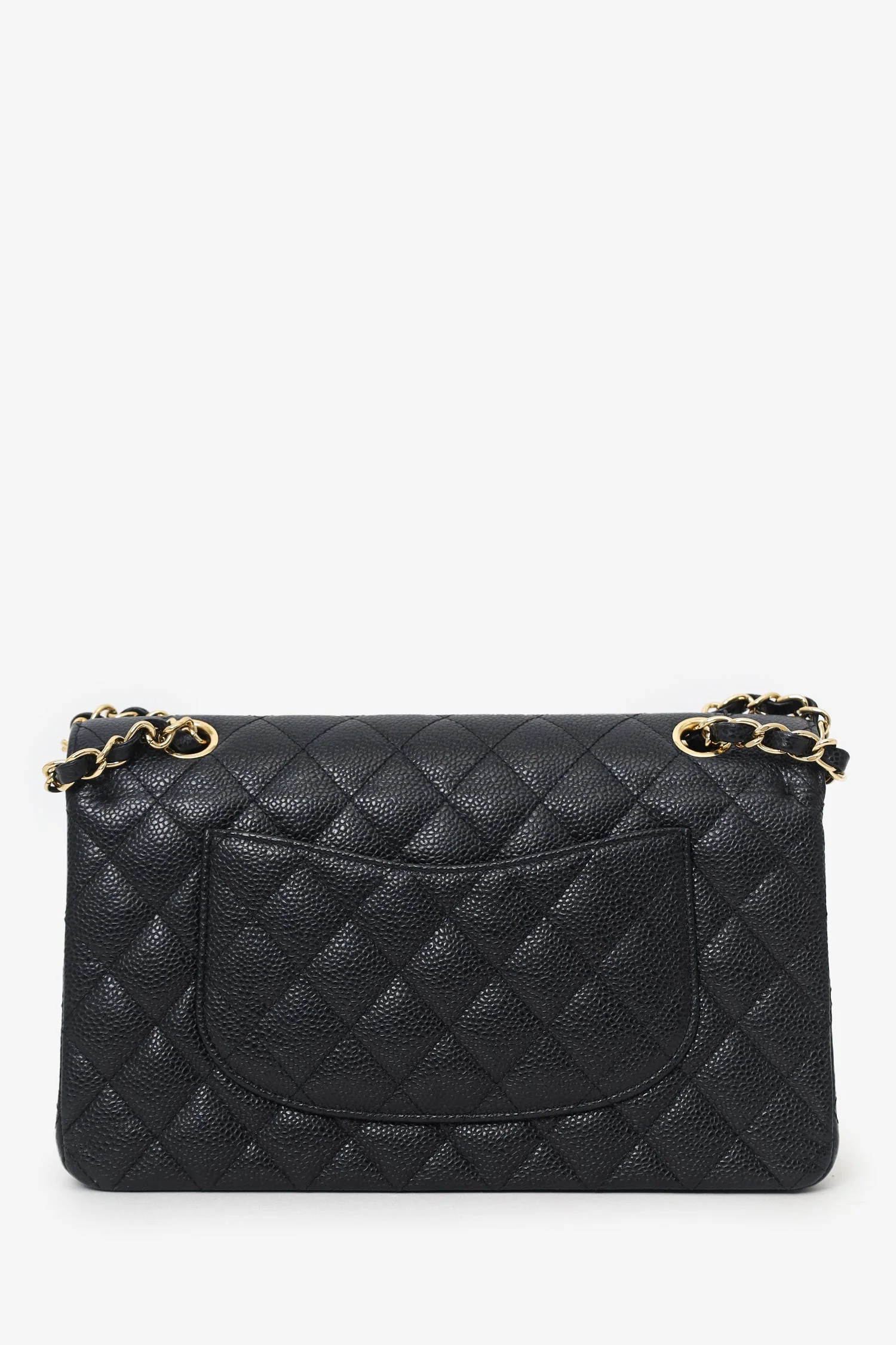 Pre-Loved Chanel™ 2011 Black Caviar Leather Medium Double Flap With Gold-Tone Hardware - Image 3