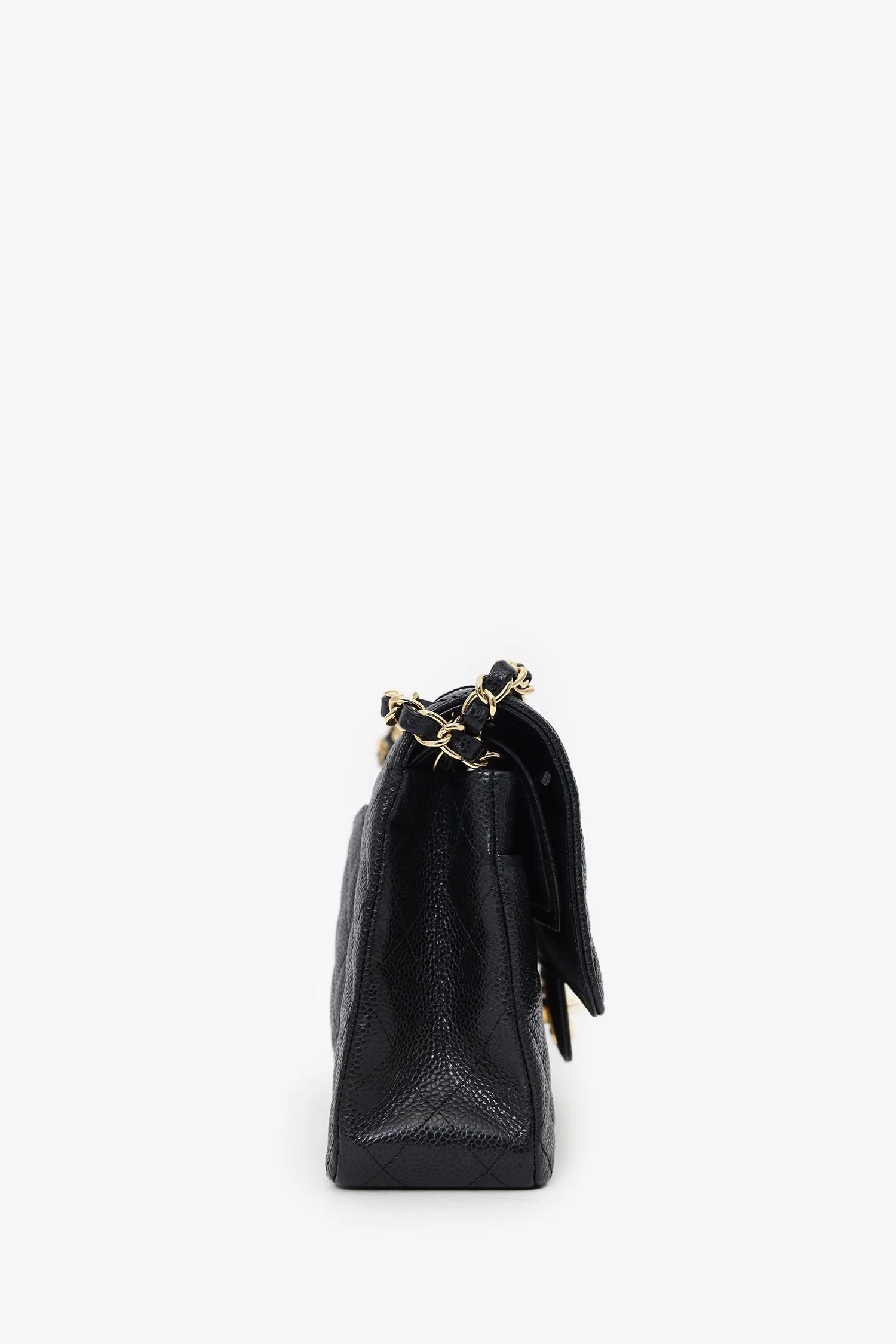Pre-Loved Chanel™ 2011 Black Caviar Leather Medium Double Flap With Gold-Tone Hardware - Image 4
