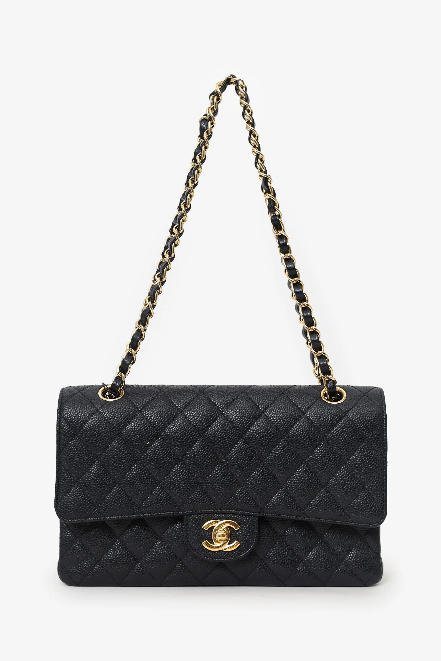 Pre-Loved Chanel™ 2011 Black Caviar Leather Medium Double Flap With Gold-Tone Hardware - Image 7