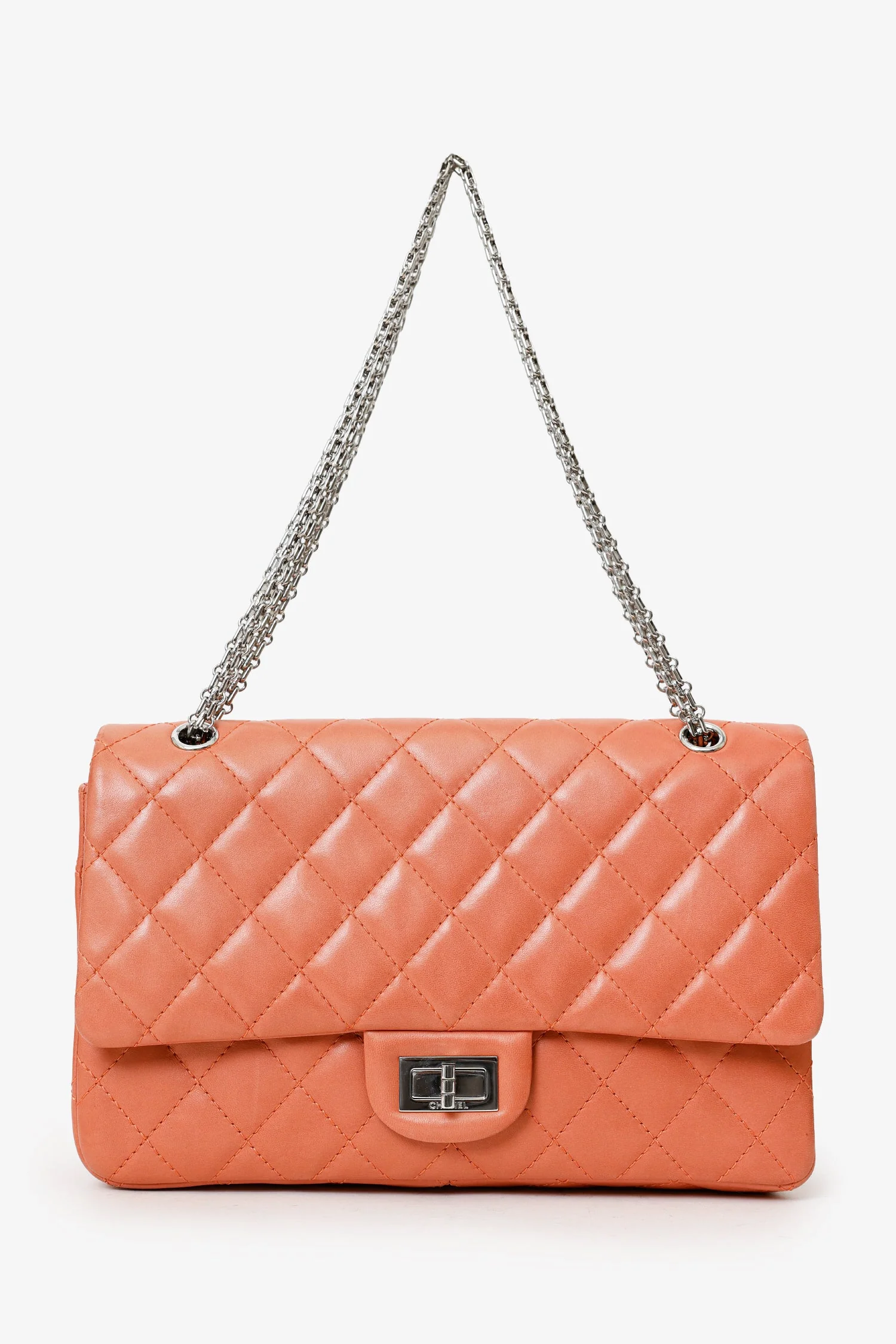 Pre-Loved Chanel™ 2011 Salmon Lambskin Quilted 2.55 Reissue 227 Flap Bag - Image 6
